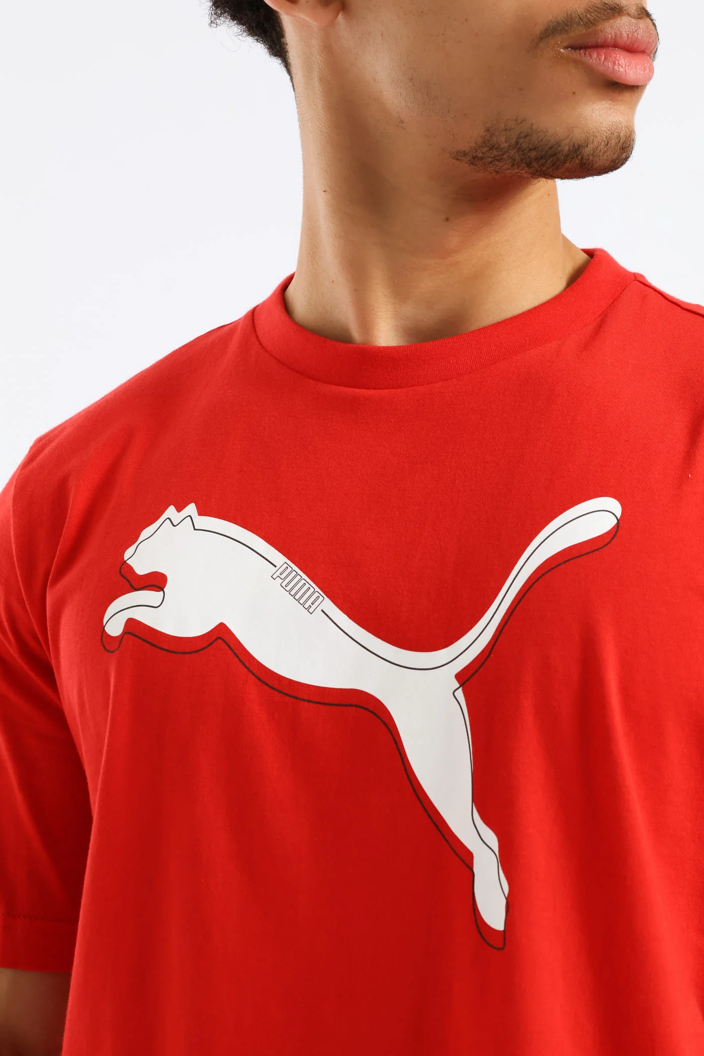 Graphic Cat Logo Tee - Red - Image 2