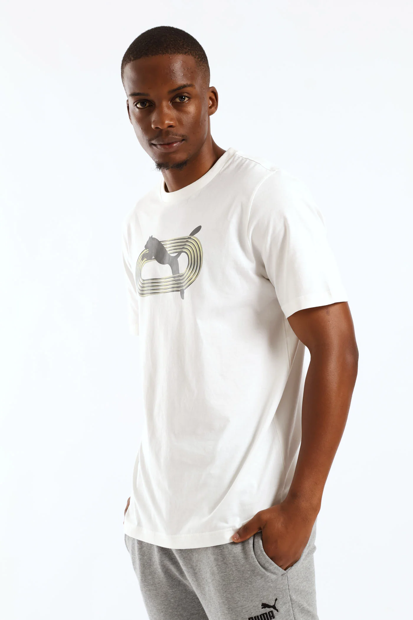 Graphic Circle Tee - White - Image 3