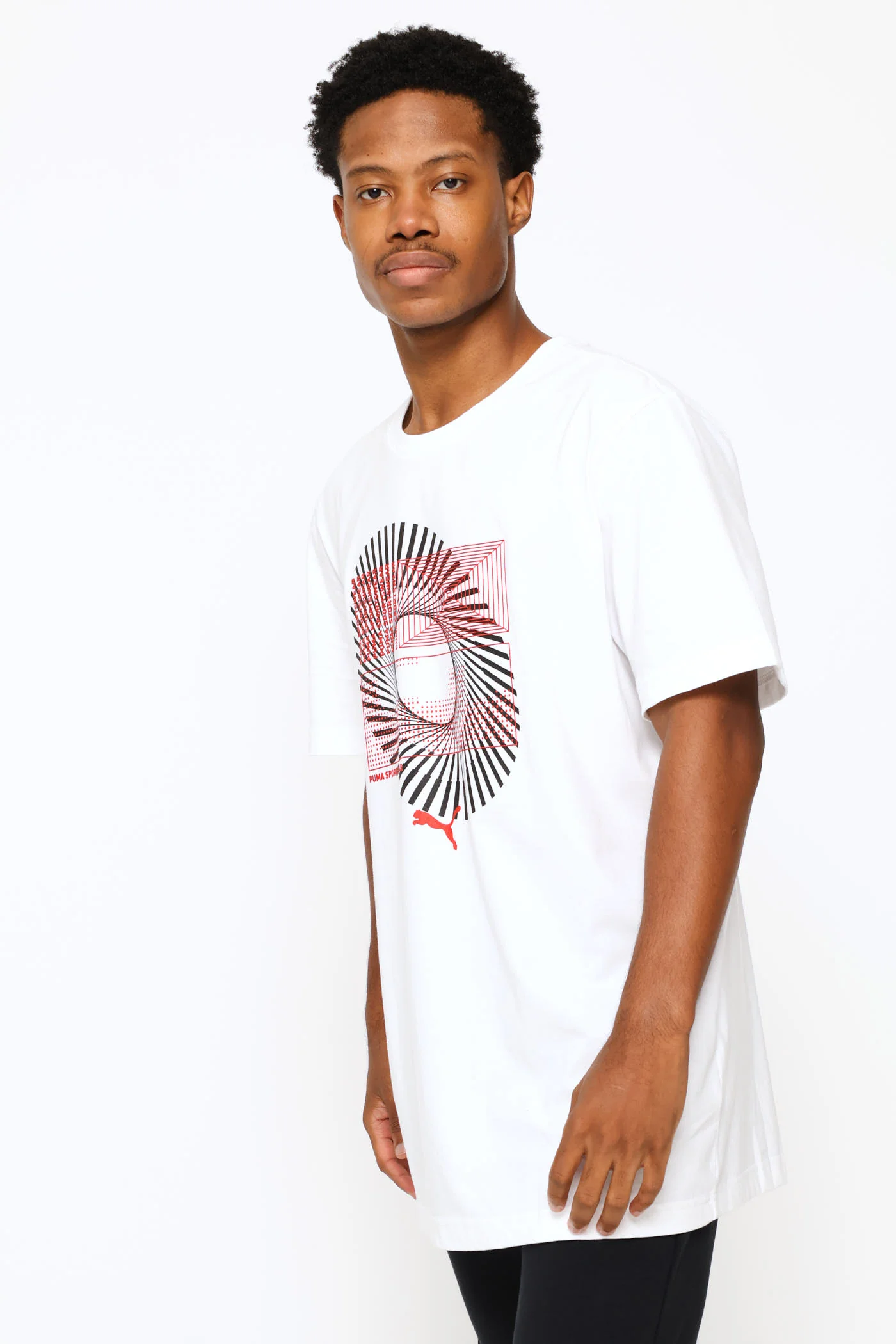 Graphic Circular Tee - White - Image 3