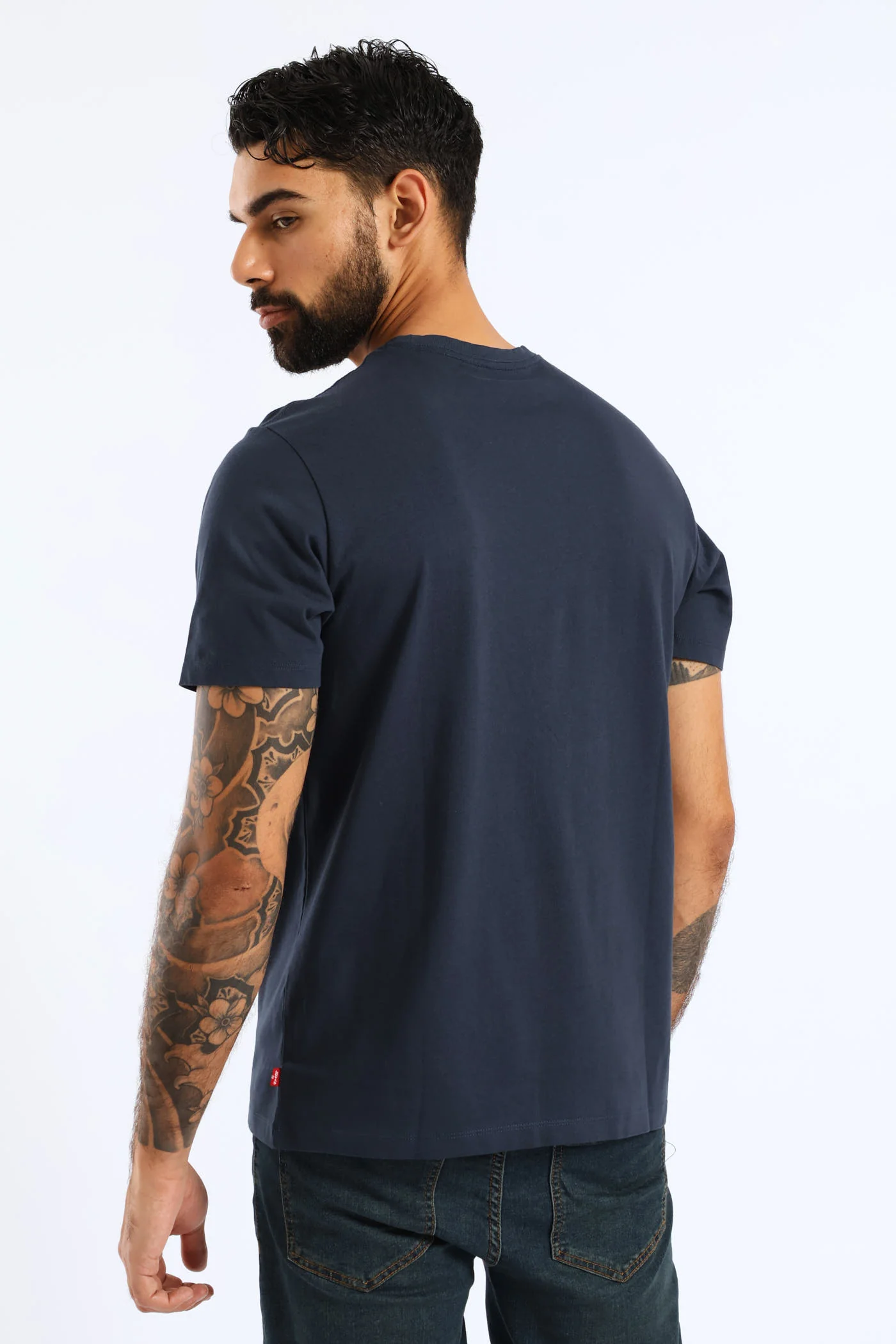 Graphic Crewneck Tee - Navy - Image 3
