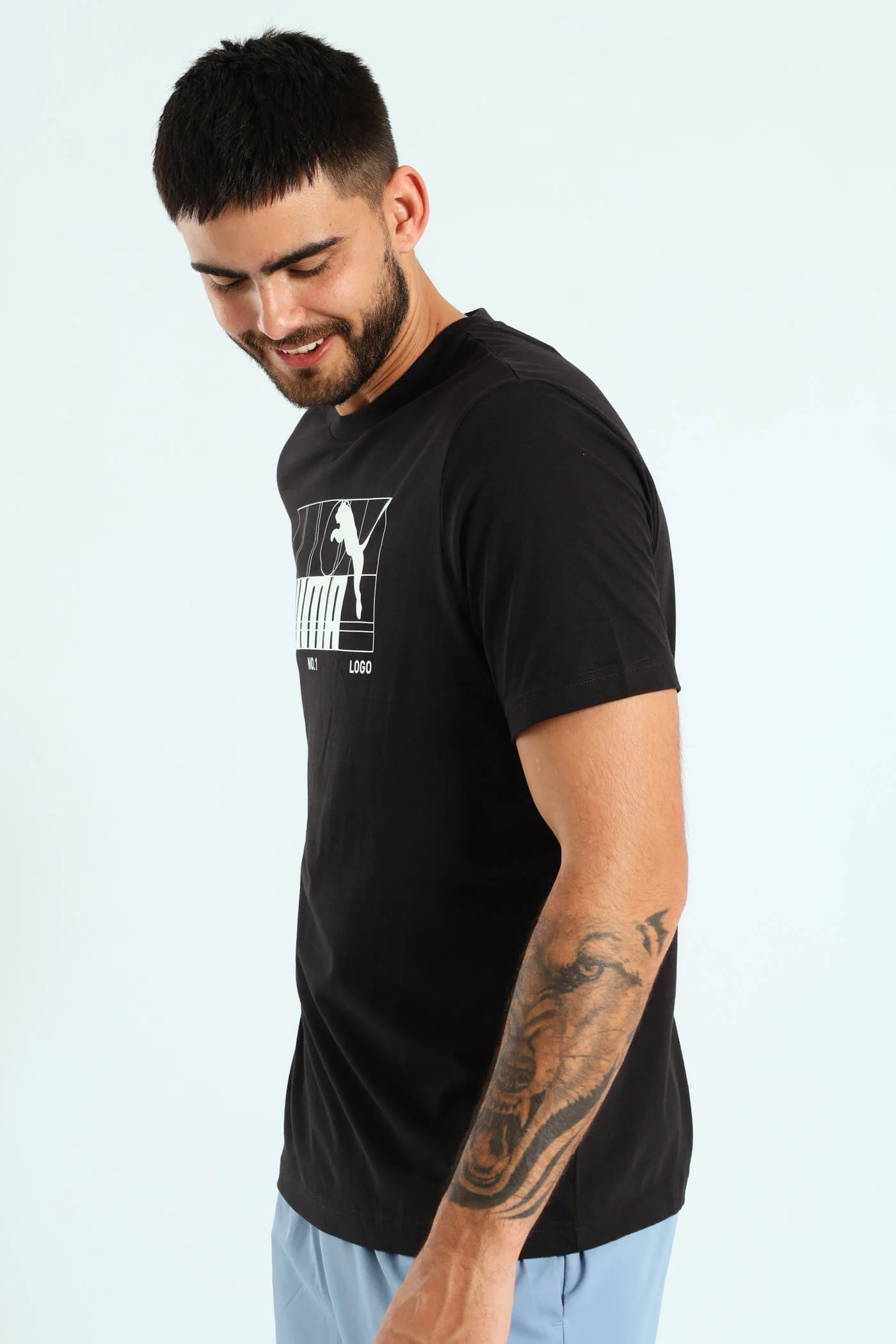 Graphic No.1 Logo Tee - Black - Image 3
