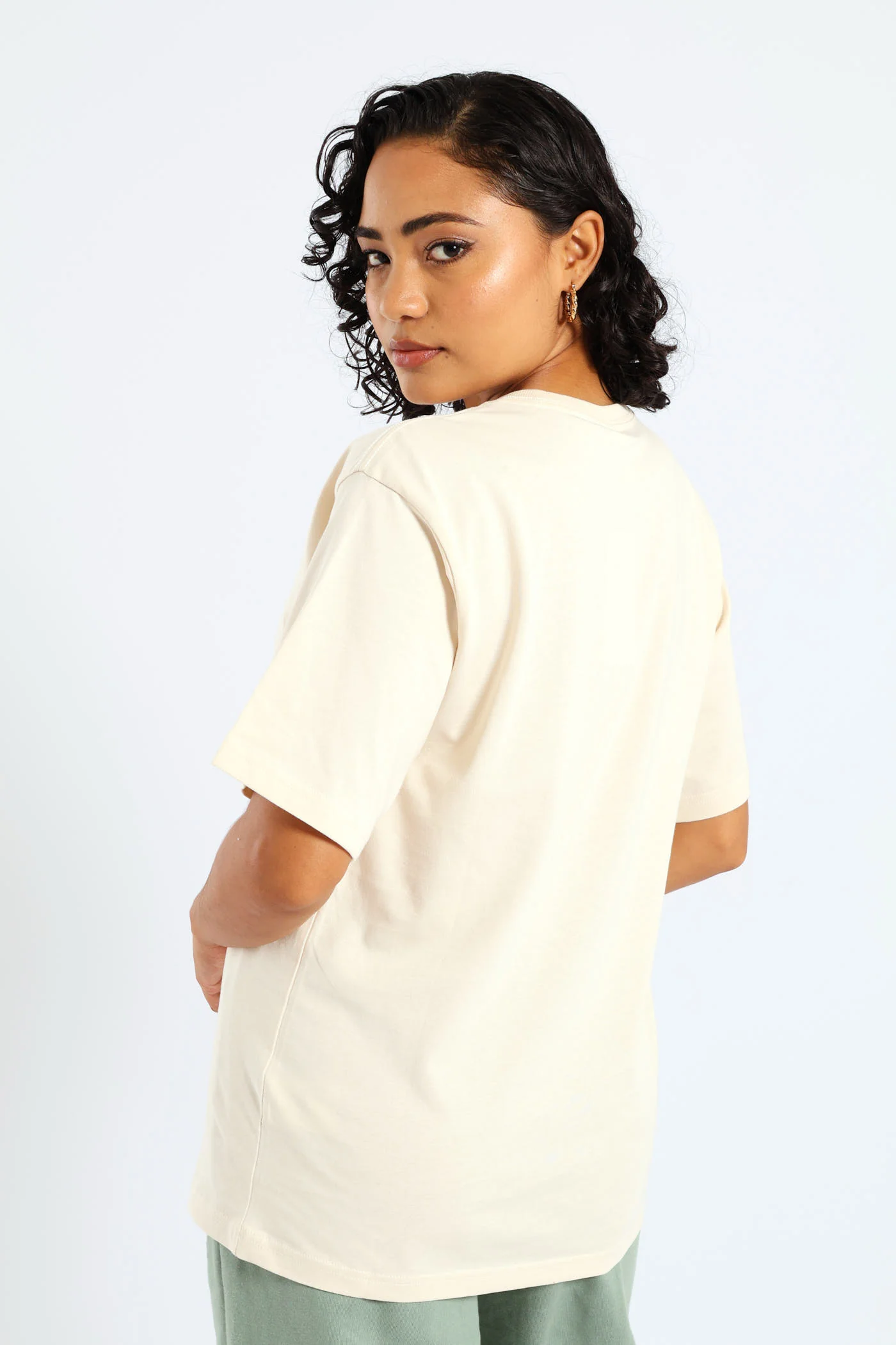 Graphic Relaxed Energy Tee - Beige - Image 4