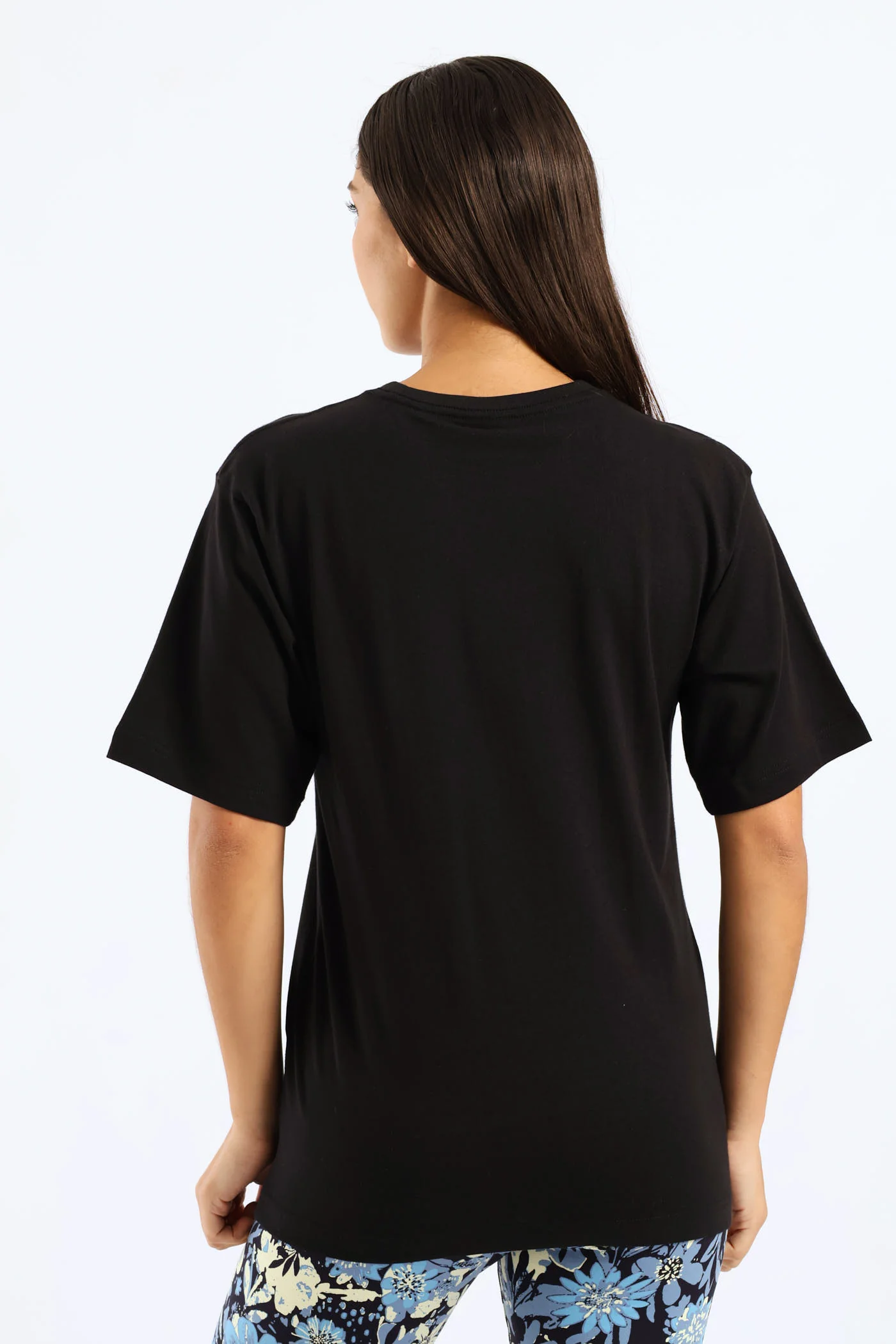 Graphic Relaxed Leaf Tee - Black - Image 2