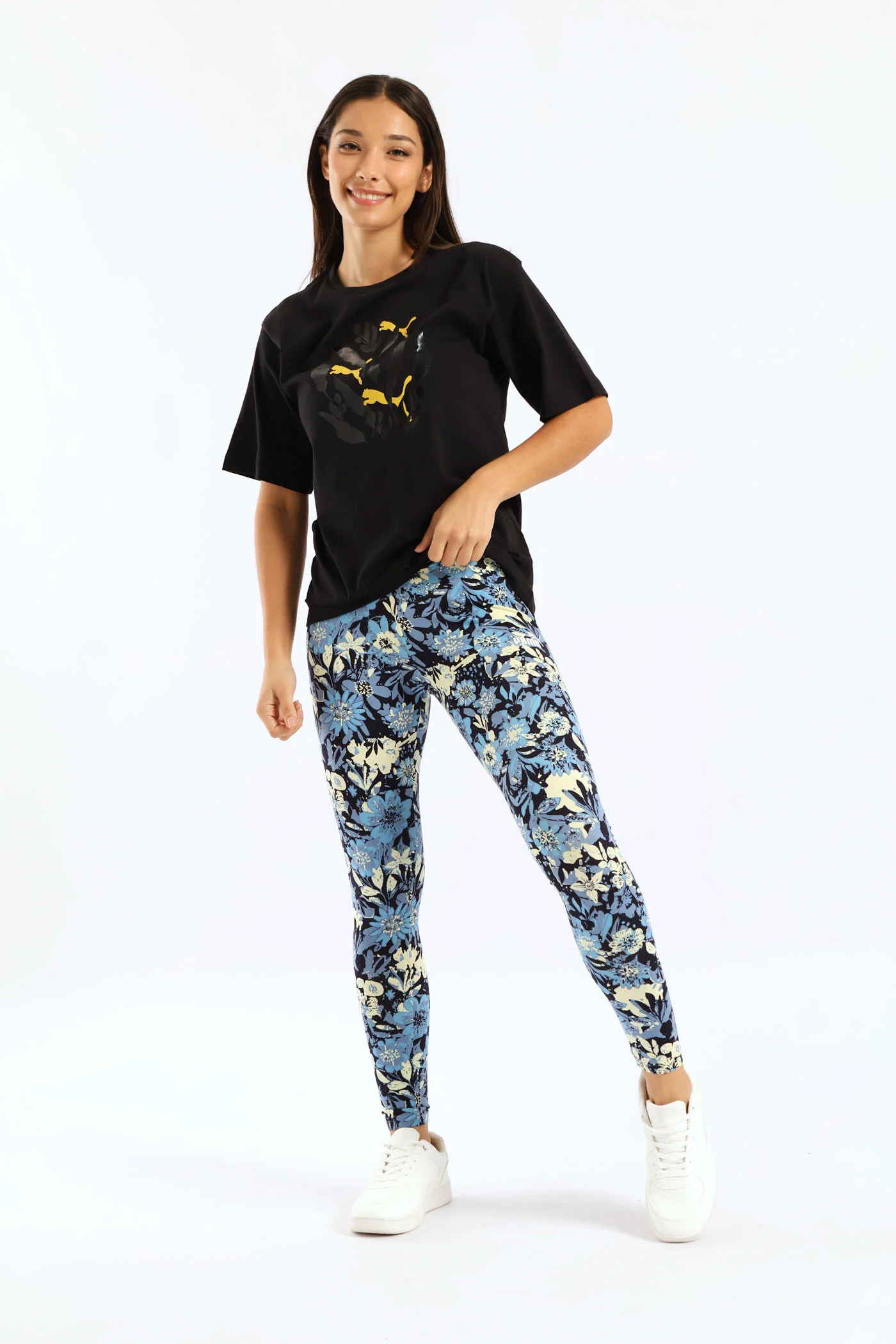 Graphic Relaxed Leaf Tee - Black - Image 4
