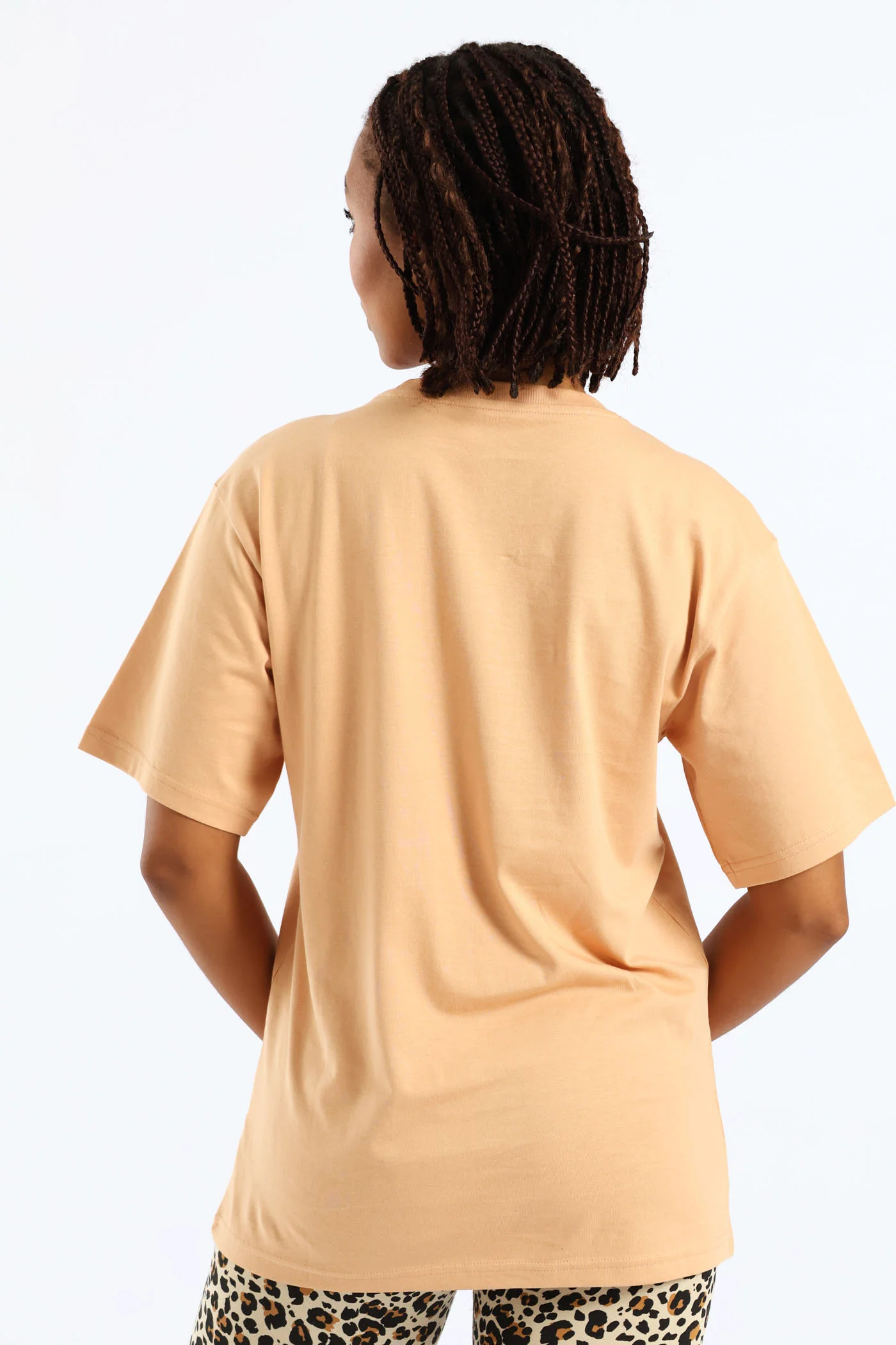 Graphic Relaxed Tee - Beige - Image 5