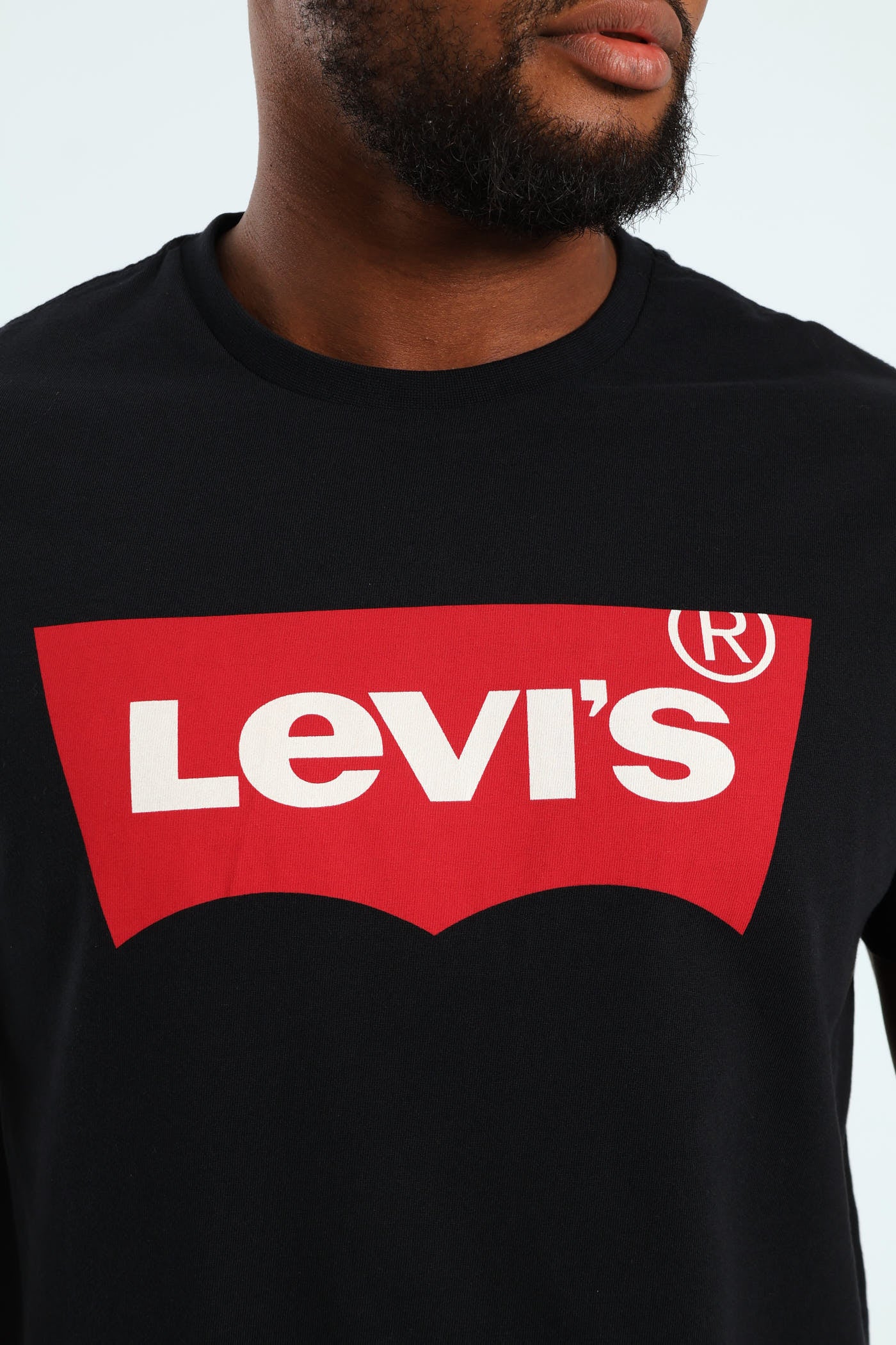 Set-In Neck HM Graphic Tee - Black - Image 2