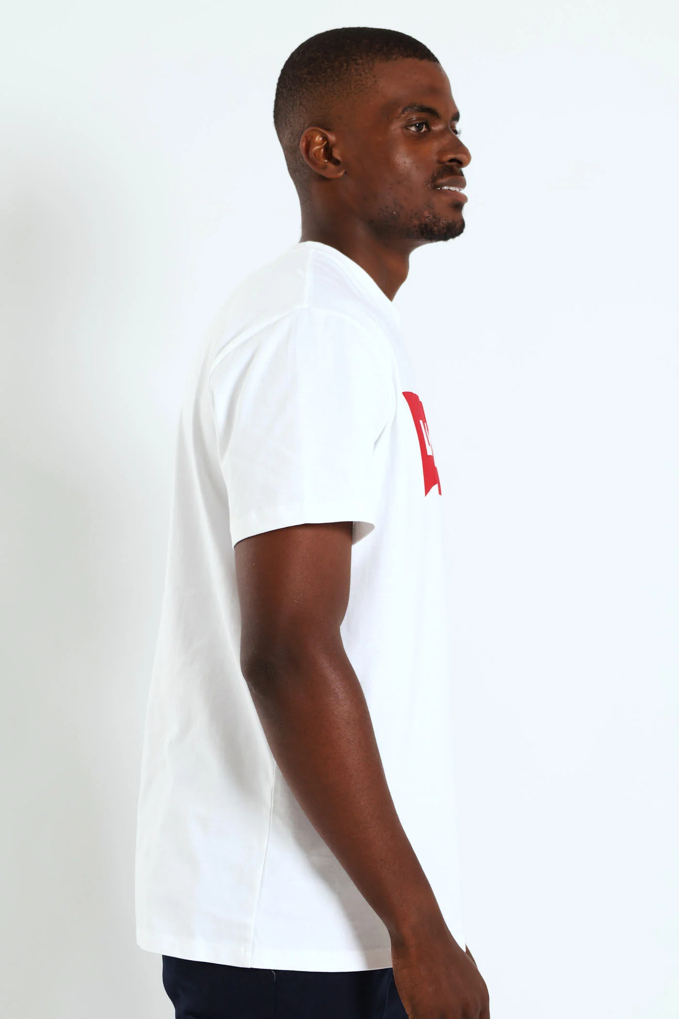 Graphic Set-In Neck Tee - White - Image 2