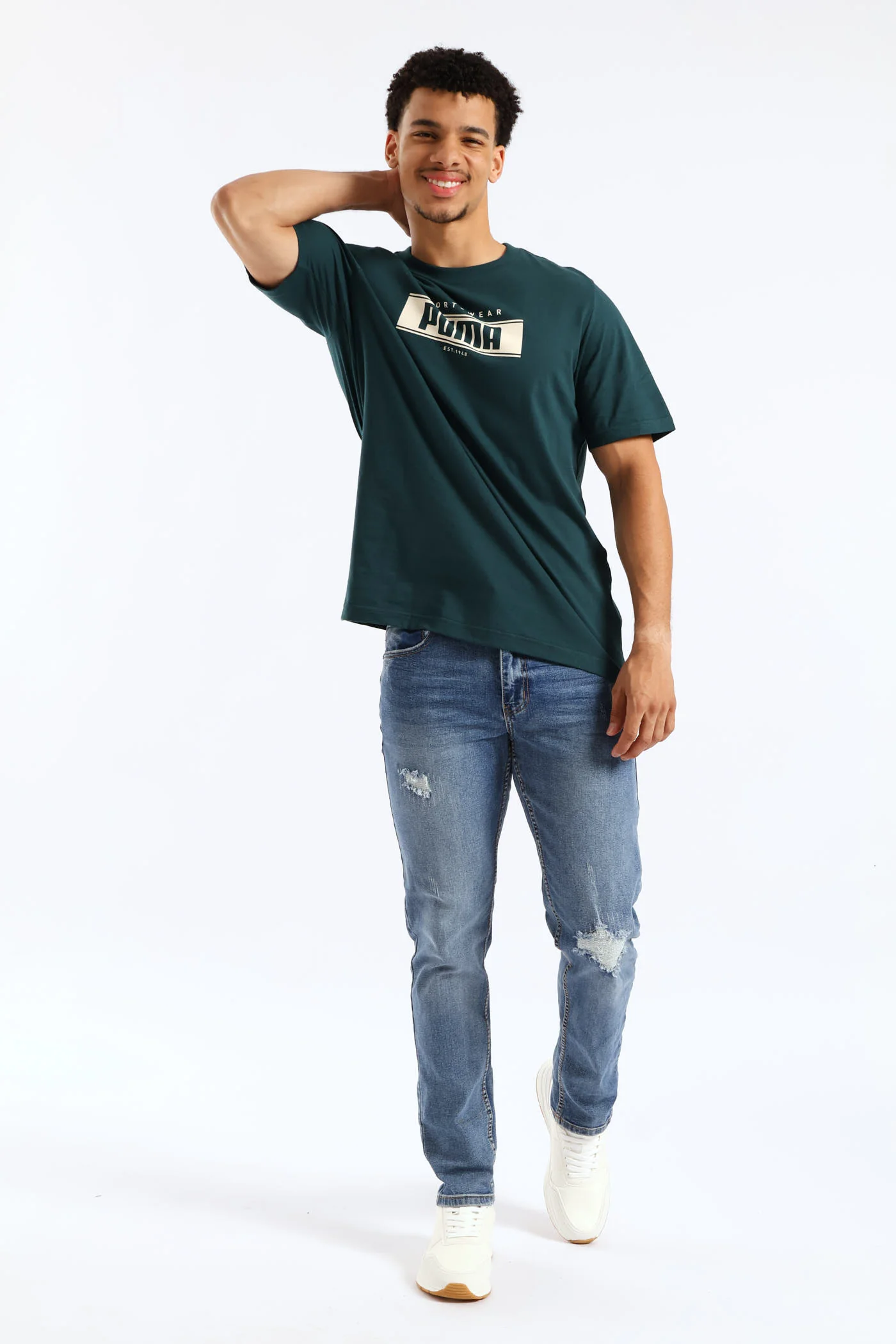 Graphic Sportswear Tee - Forest Green - Image 5
