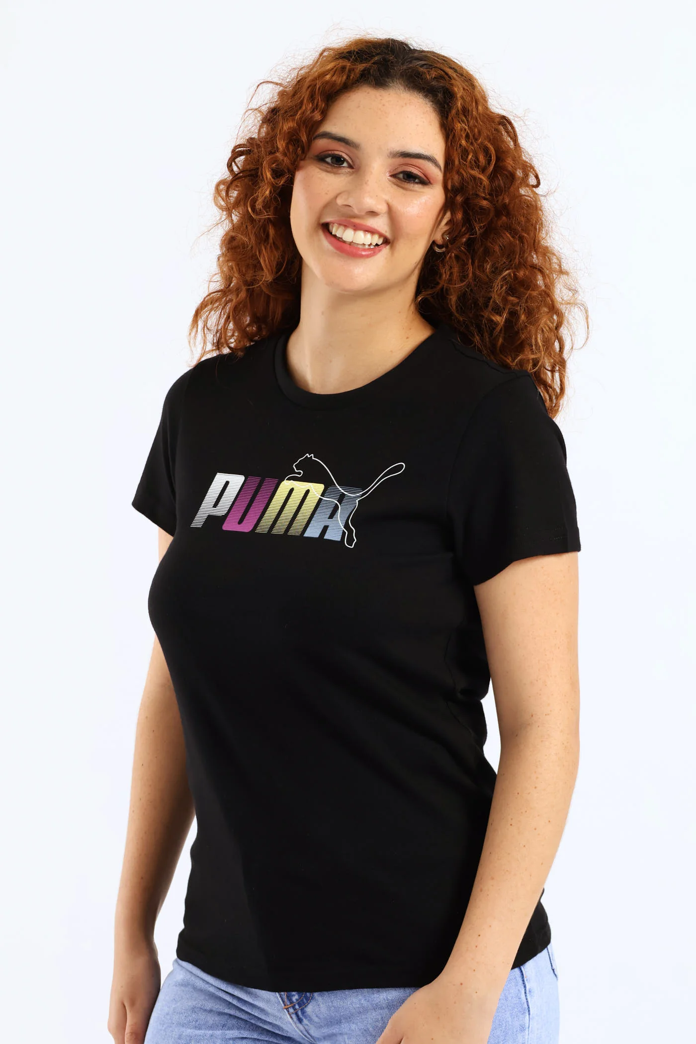 Graphic Stacked Tee - Black - Image 3