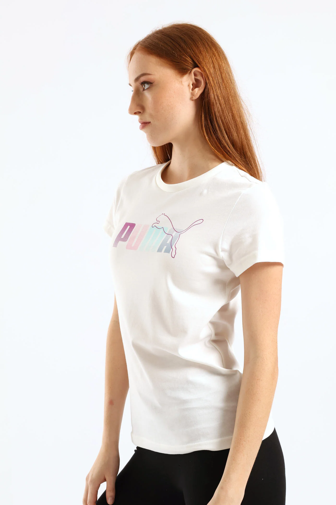 Graphic Stacked Tee - White - Image 3