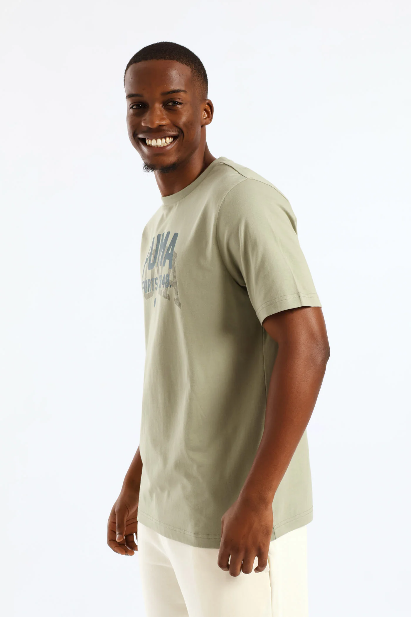 Graphic Varsity Tee - Sage - Image 3