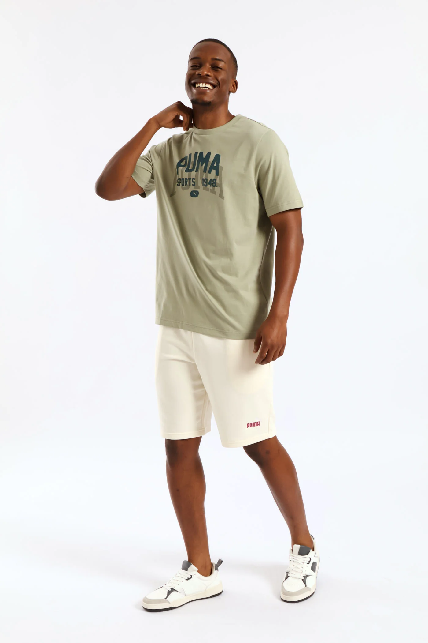 Graphic Varsity Tee - Sage - Image 5