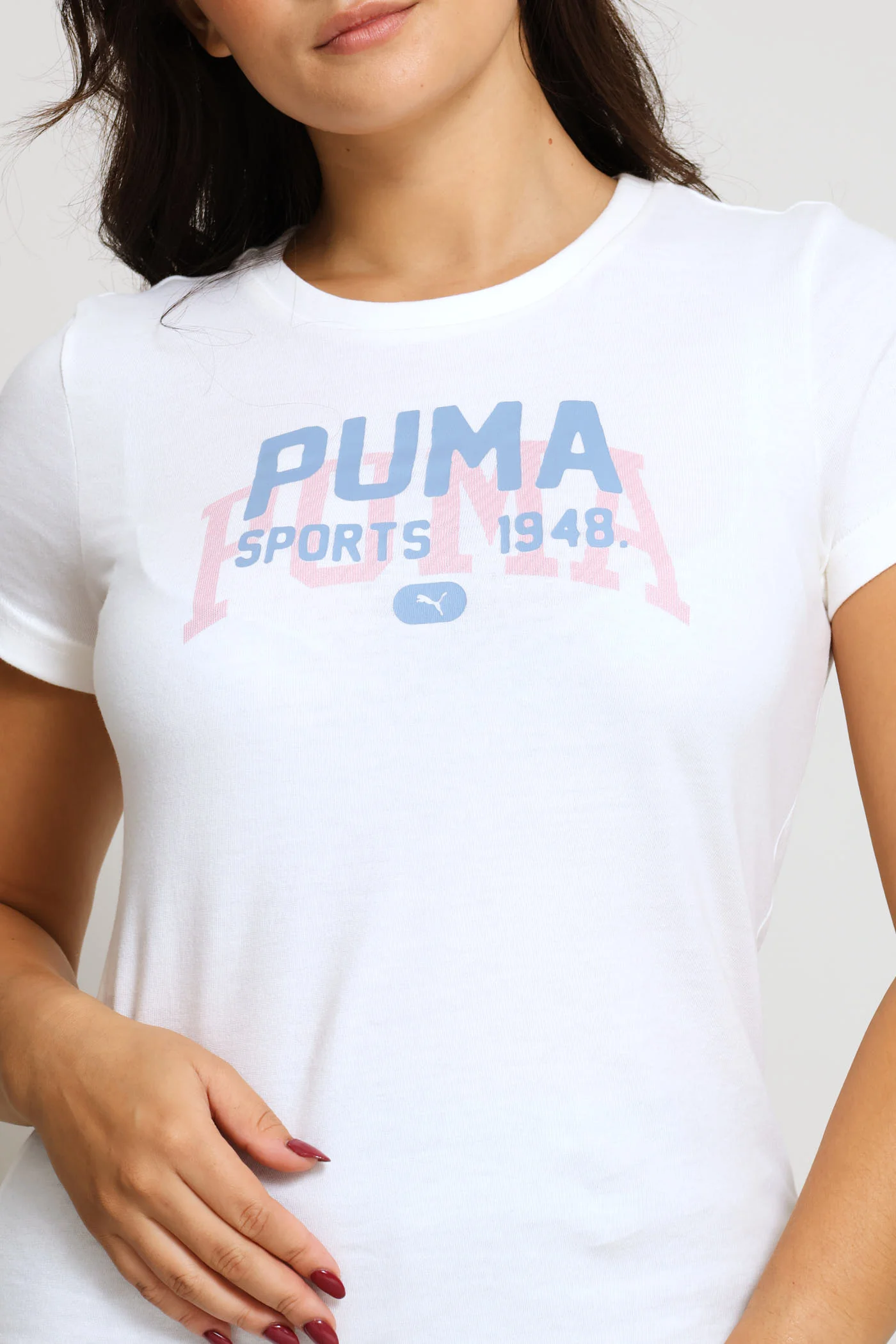 Graphic Varsity Tee - White - Image 2