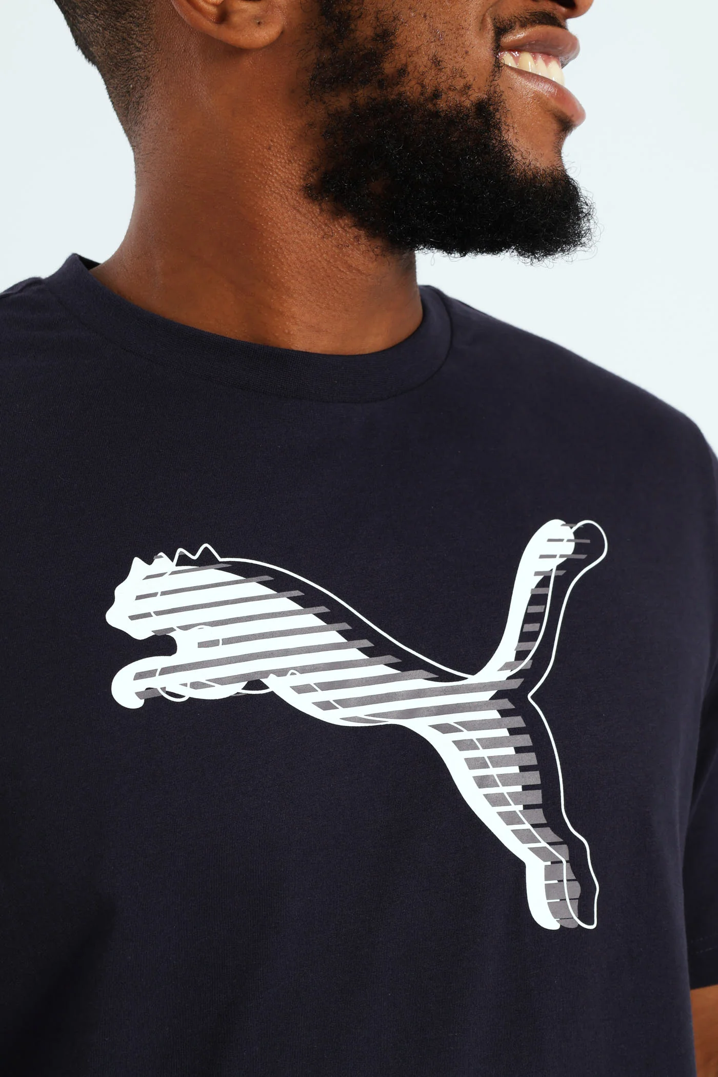 Graphics Cat Logo Tee - Navy - Image 4