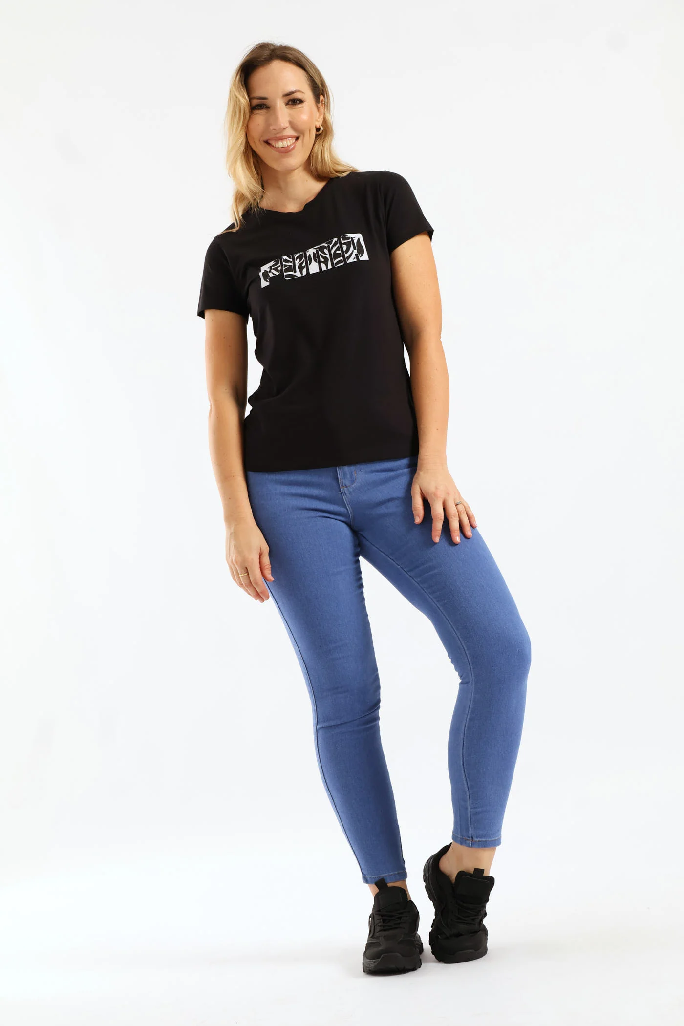 Feline Graphics Tee - Black - Image 2