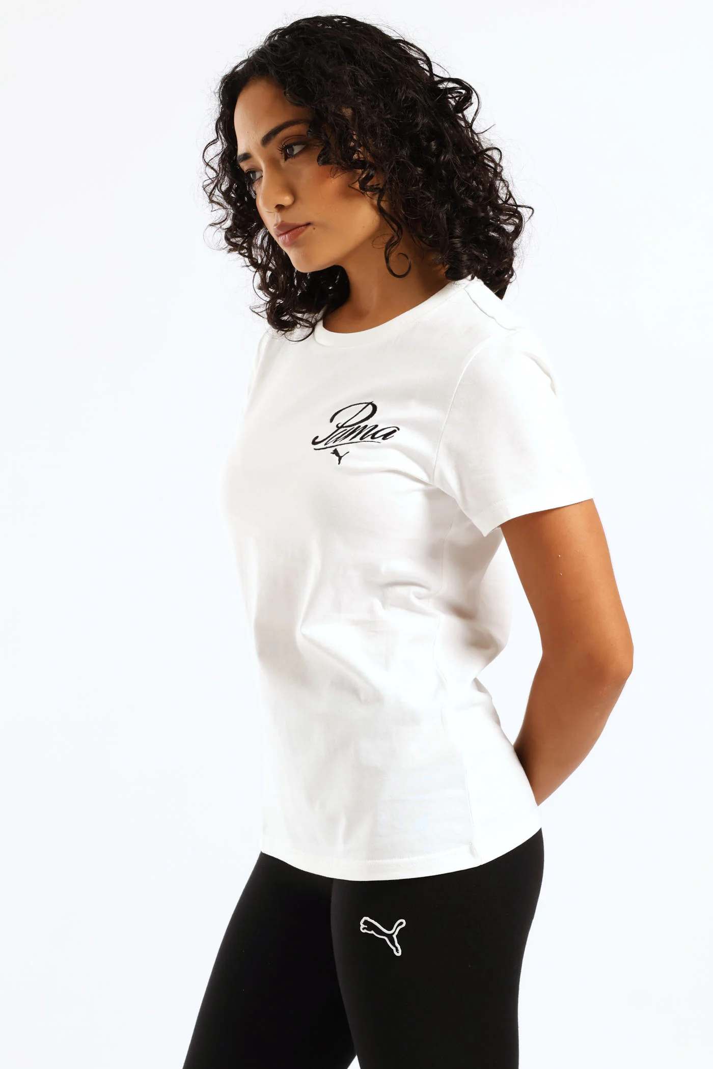 Graphics Floral Cat Logo Tee - White - Image 3