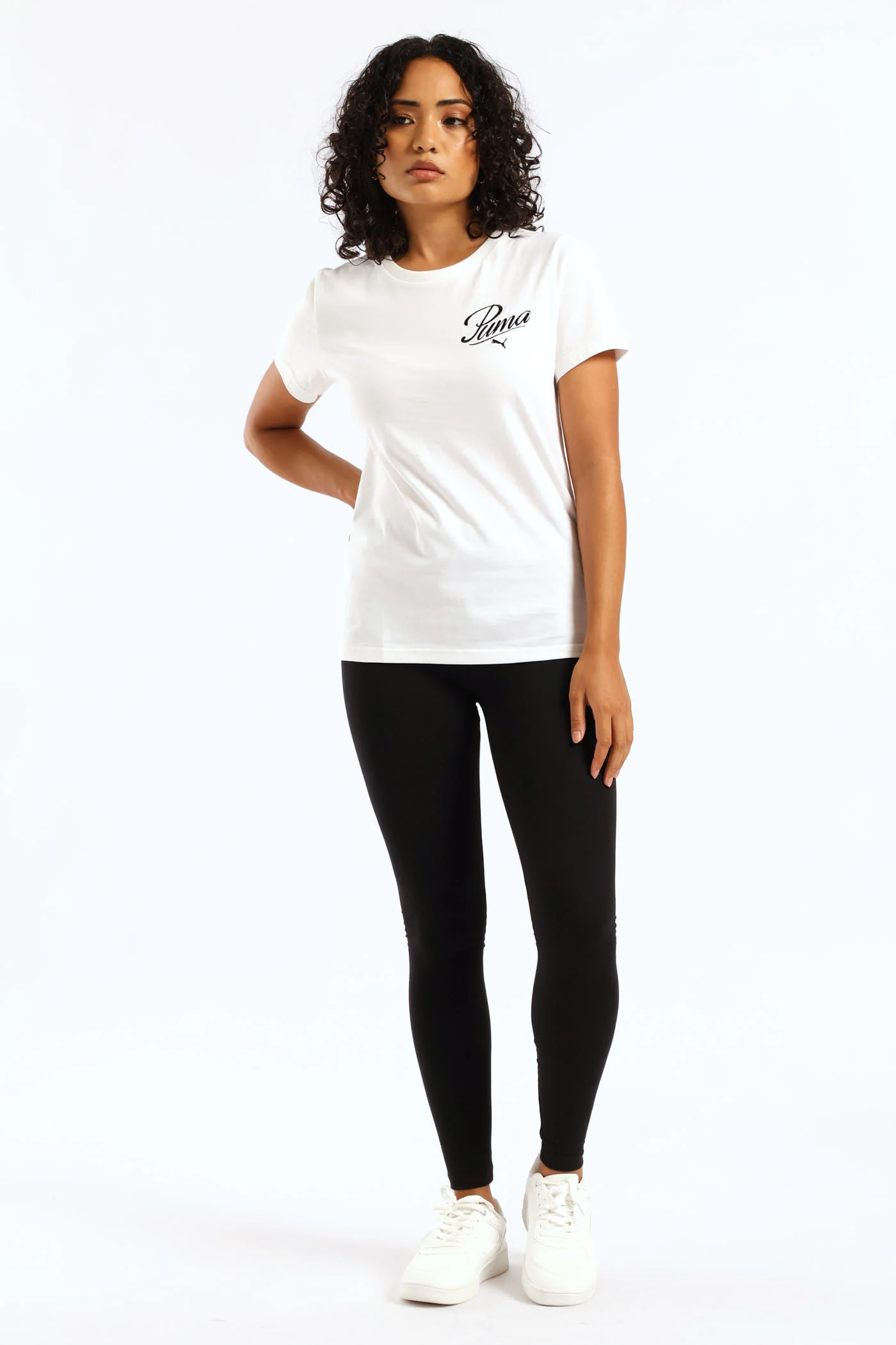 Graphics Floral Cat Logo Tee - White - Image 5