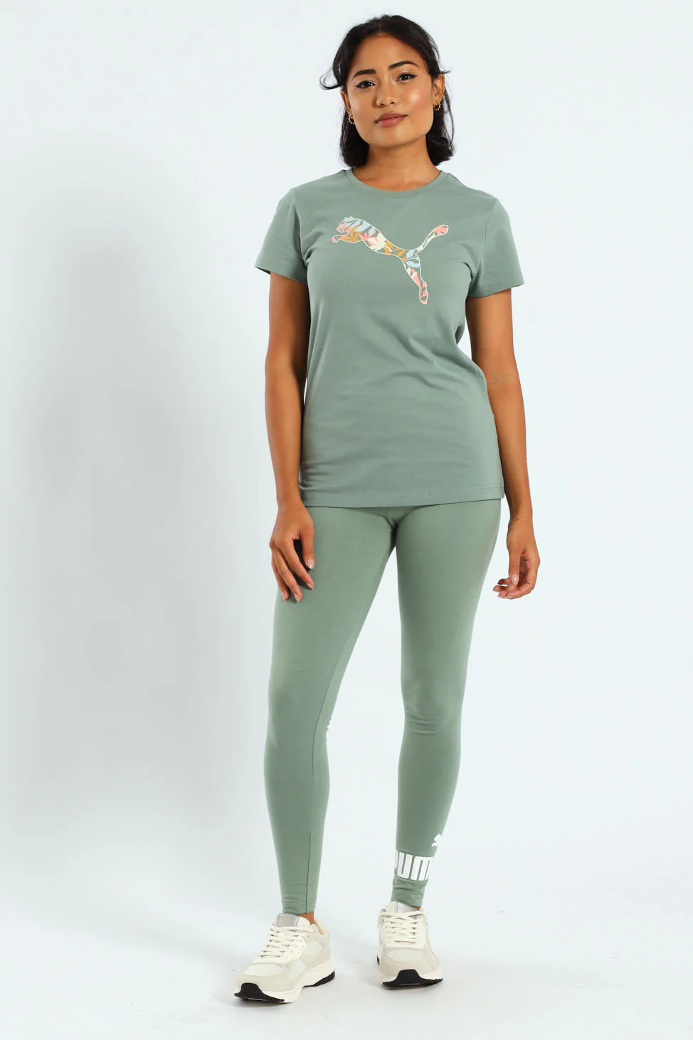Graphics Floral Logo Tee - Green - Image 2