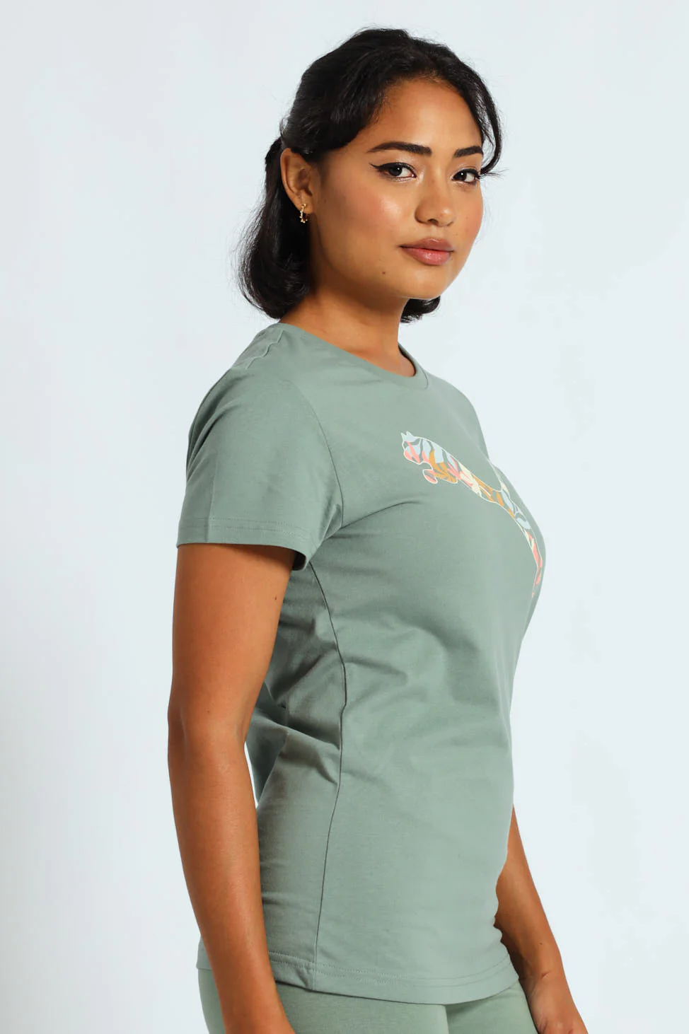 Graphics Floral Logo Tee - Green - Image 3