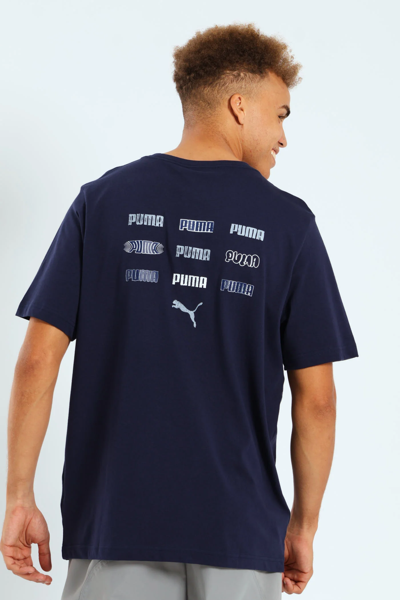 Graphics Logo Embroidery Tee - Navy - Image 2
