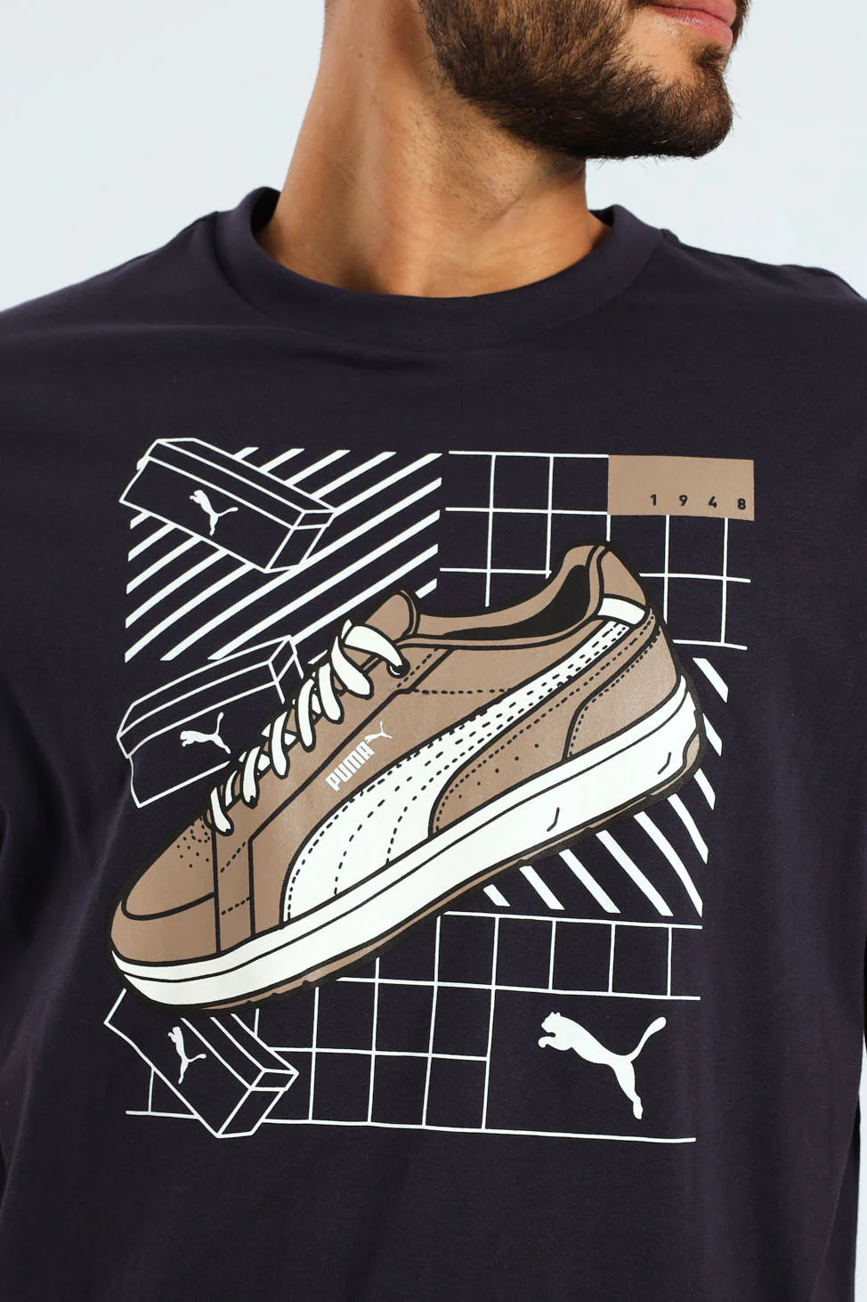 Graphics Sneaker Tee - Navy - Image 2