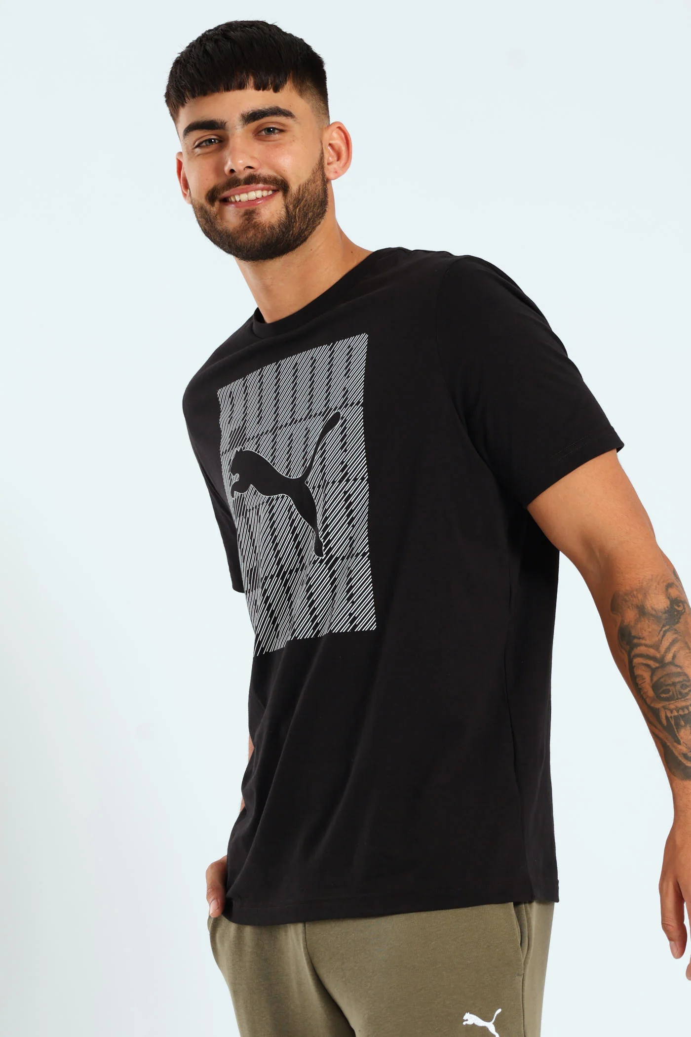 Graphics Wording Tee - Black - Image 2
