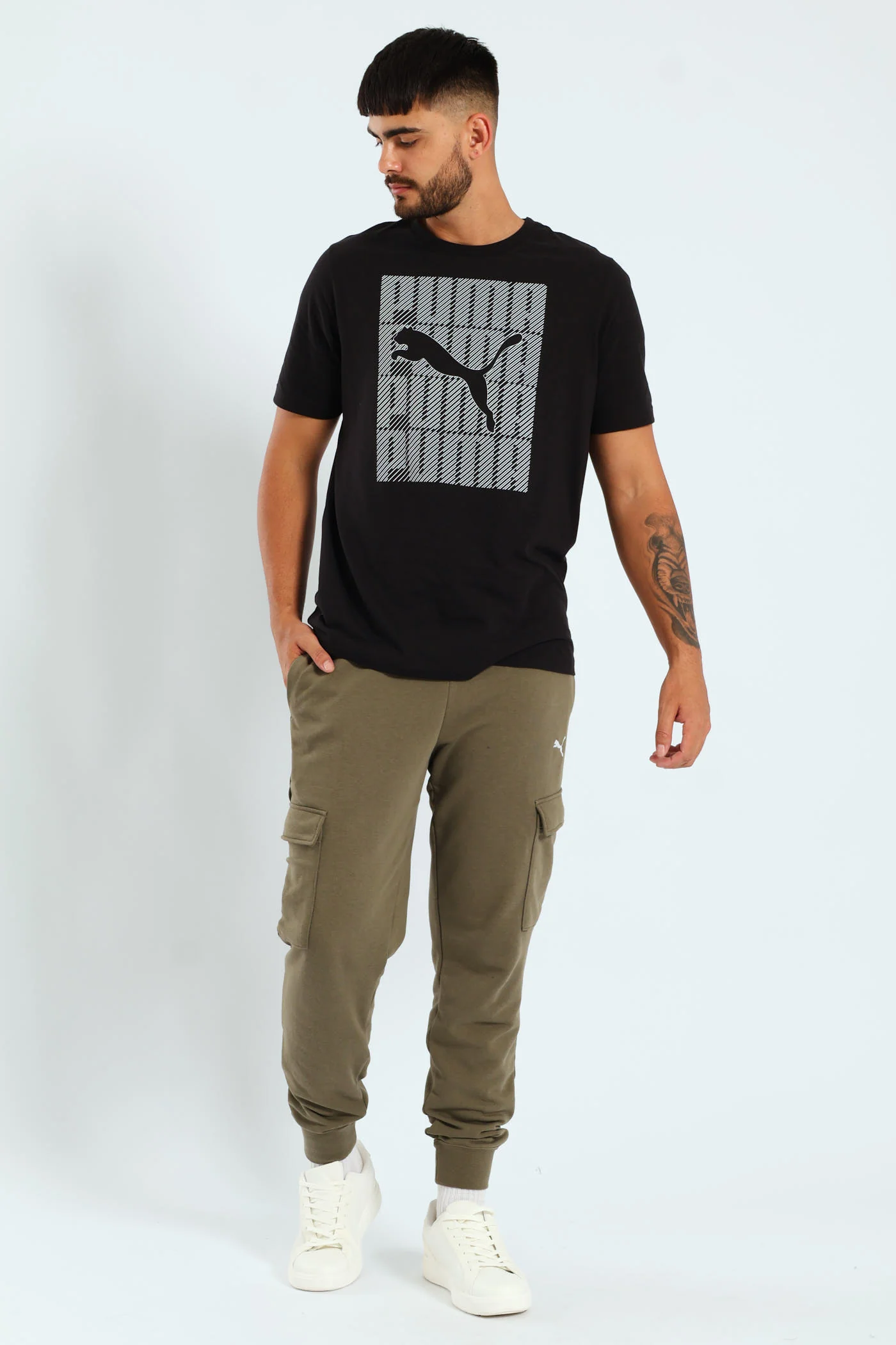 Graphics Wording Tee - Black - Image 4