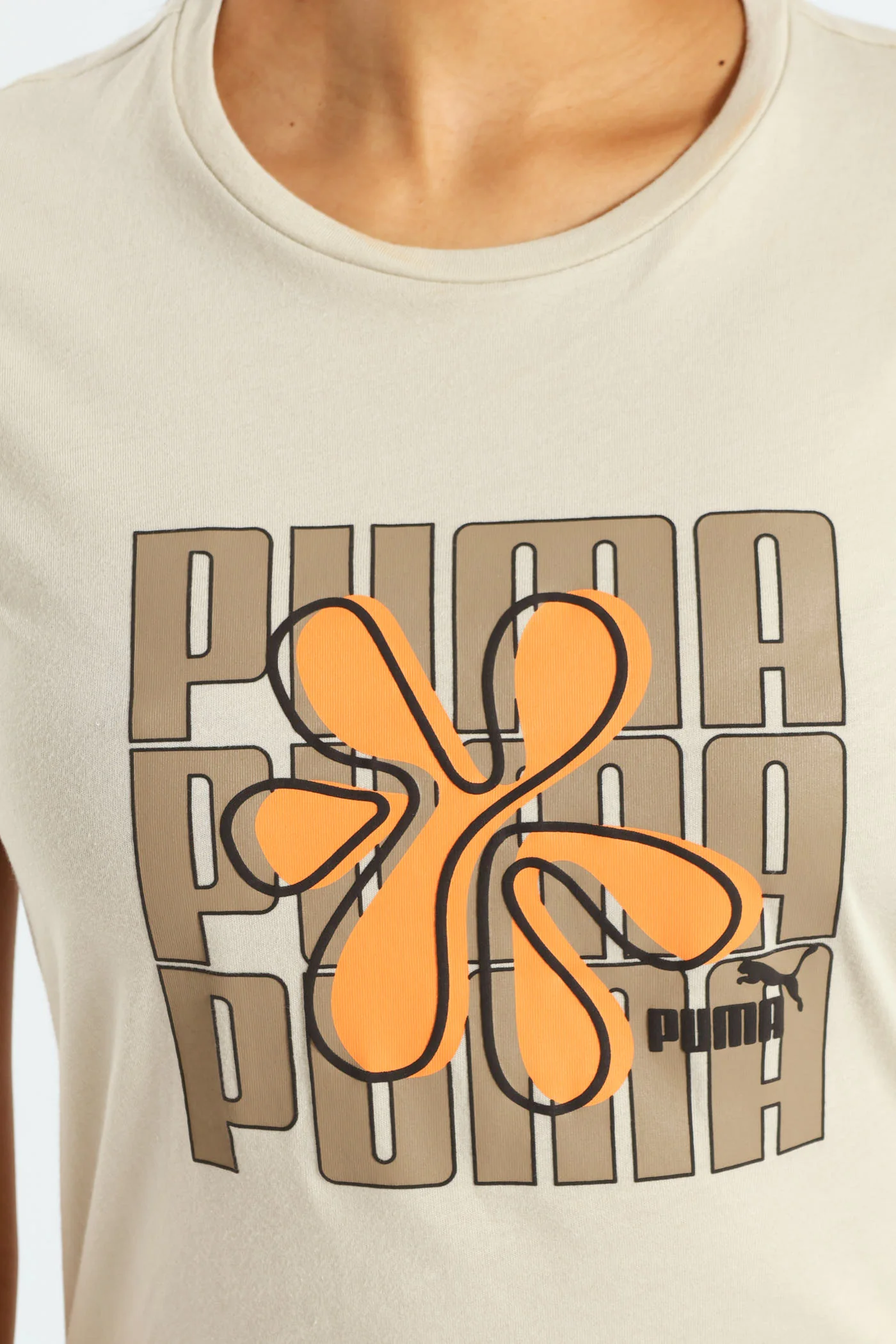 Graphics Wording Tee - Taupe - Image 2