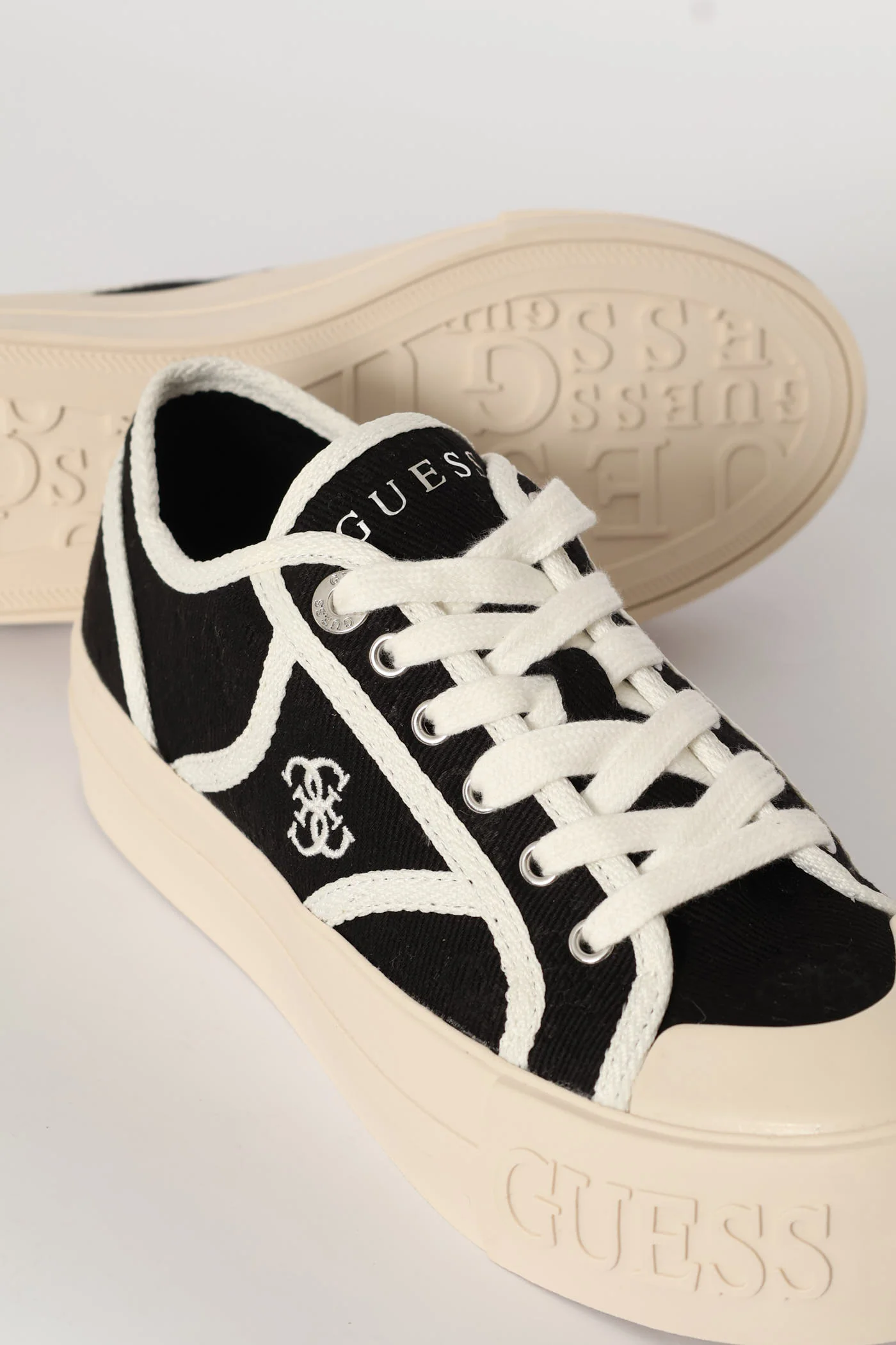 Guess Platform Sneaker - Black/White - Image 4