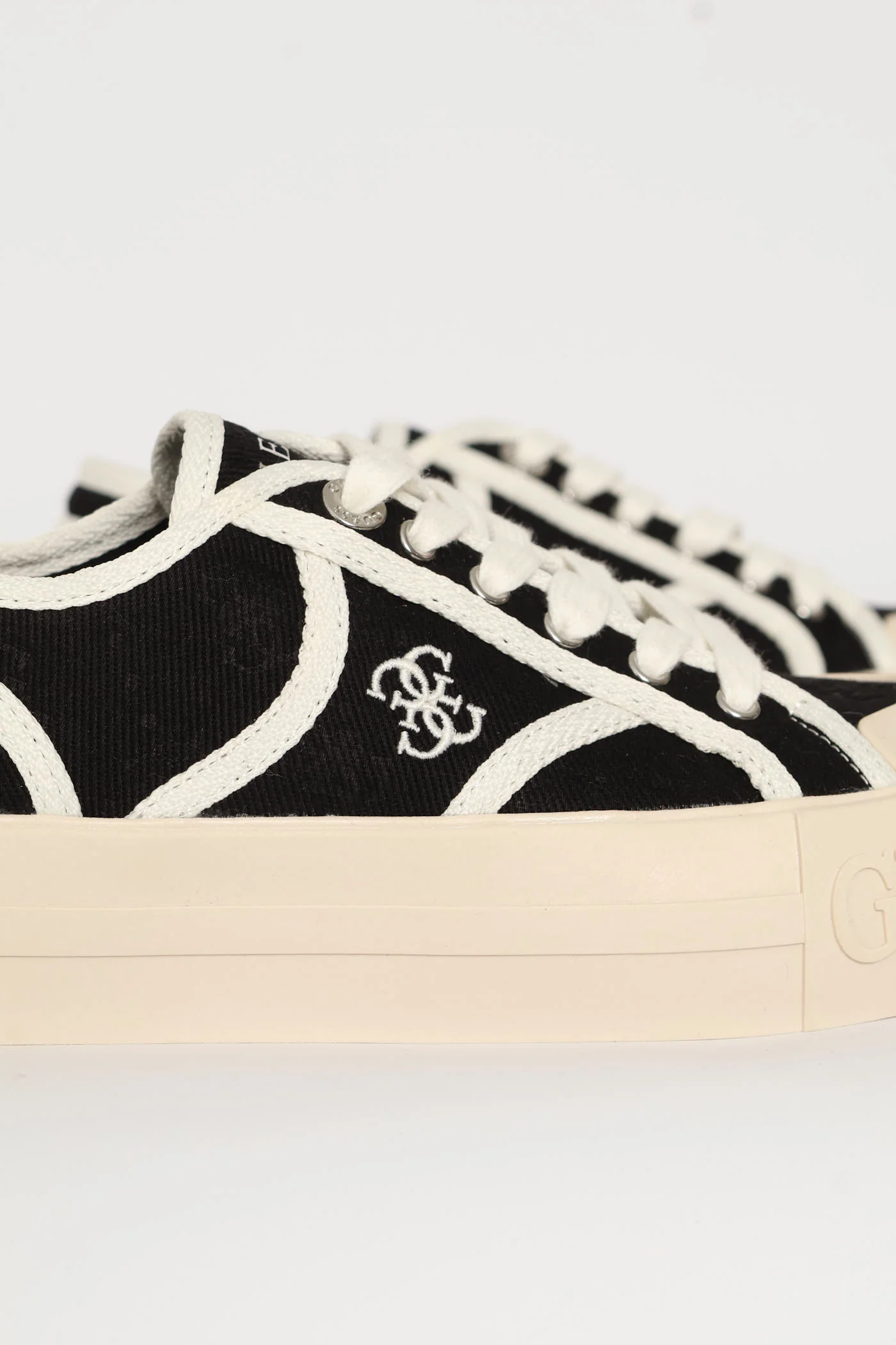 Guess Platform Sneaker - Black/White - Image 5