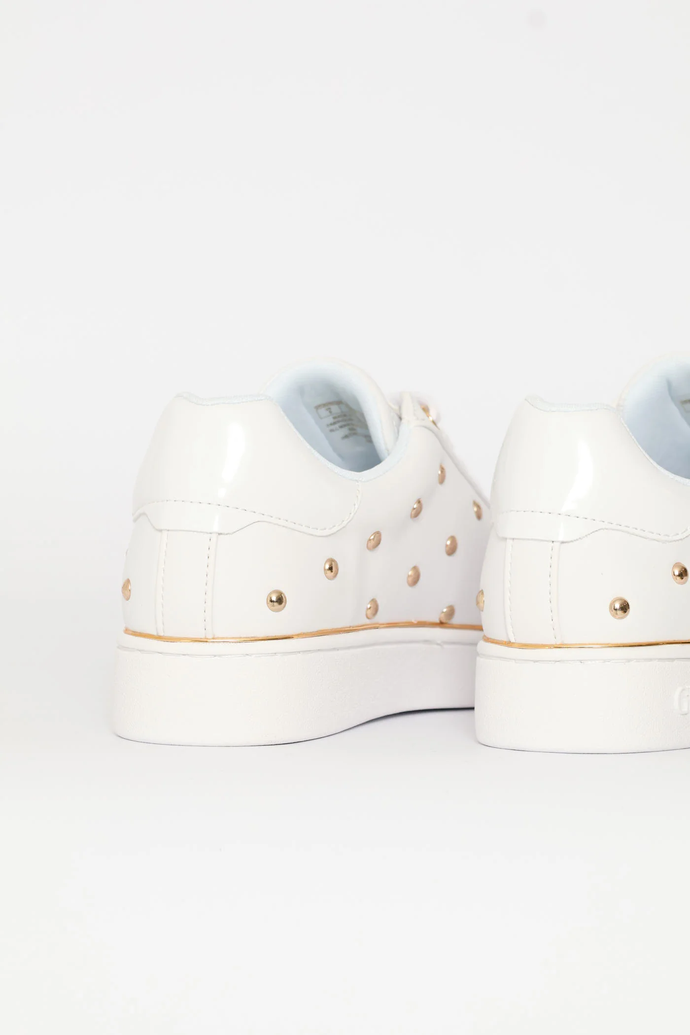 Studded Pu Sneaker - White - Image 5