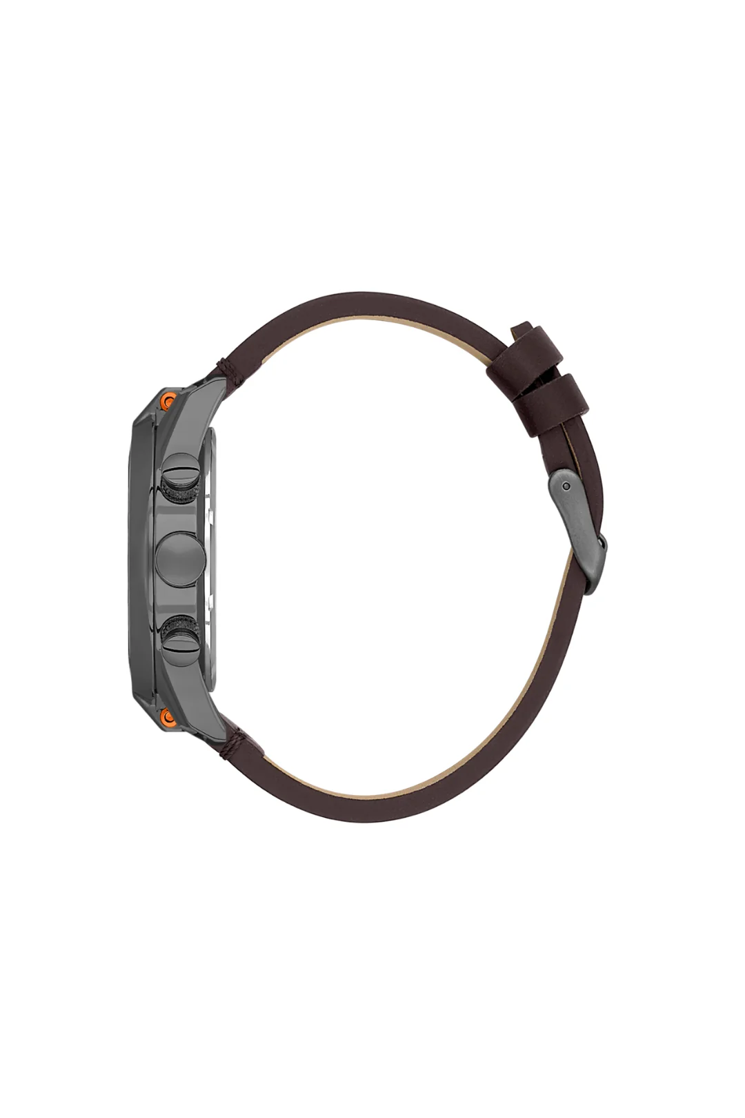 Gunmetal Case & Blue Dial With Brown Strap - Gunmetal - Image 2
