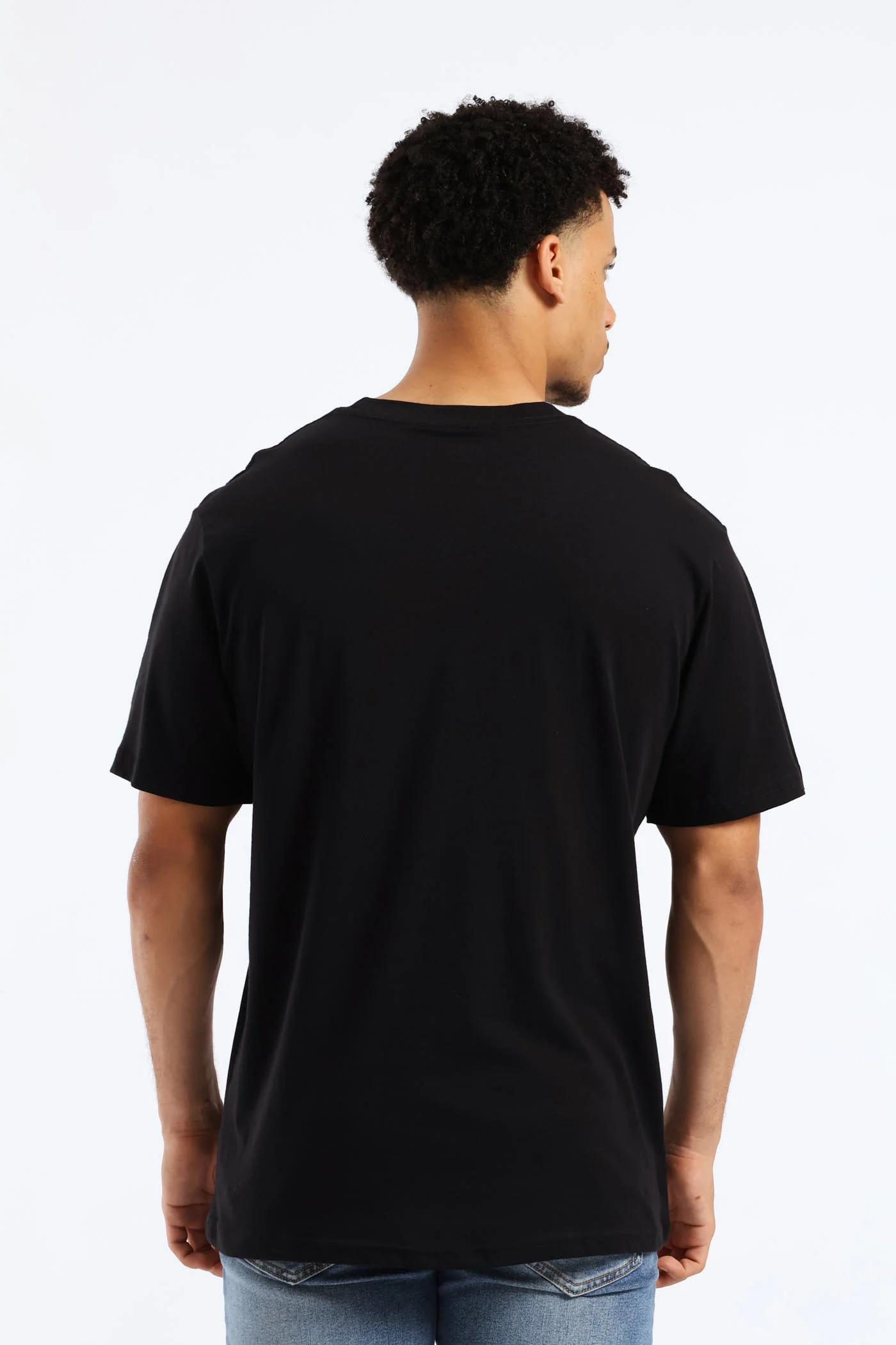 Gunmetal Foil Print Tee - Black - Image 4
