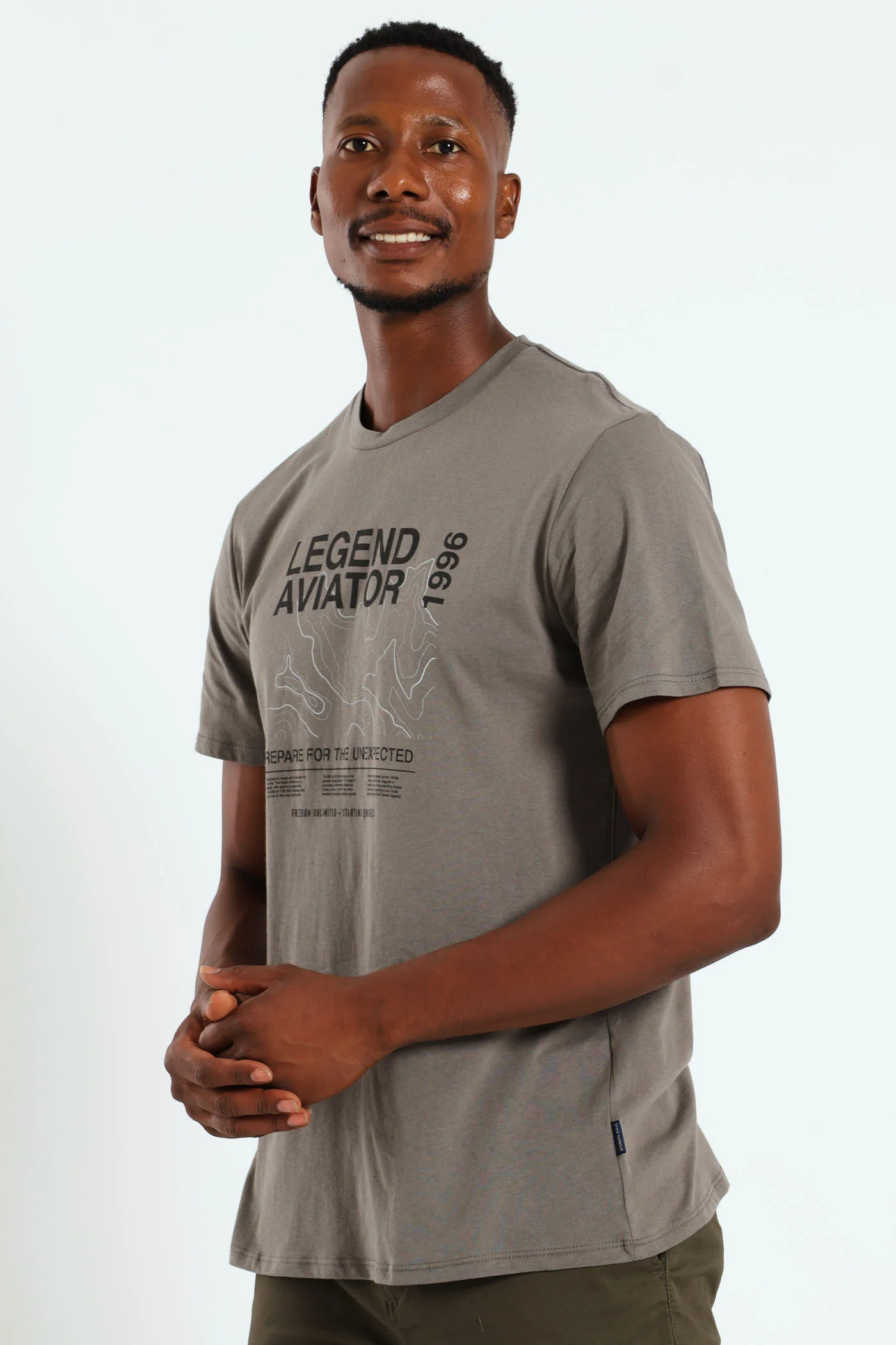 Gunmetal Legend Aviator Print Tee - Gunmetal - Image 3