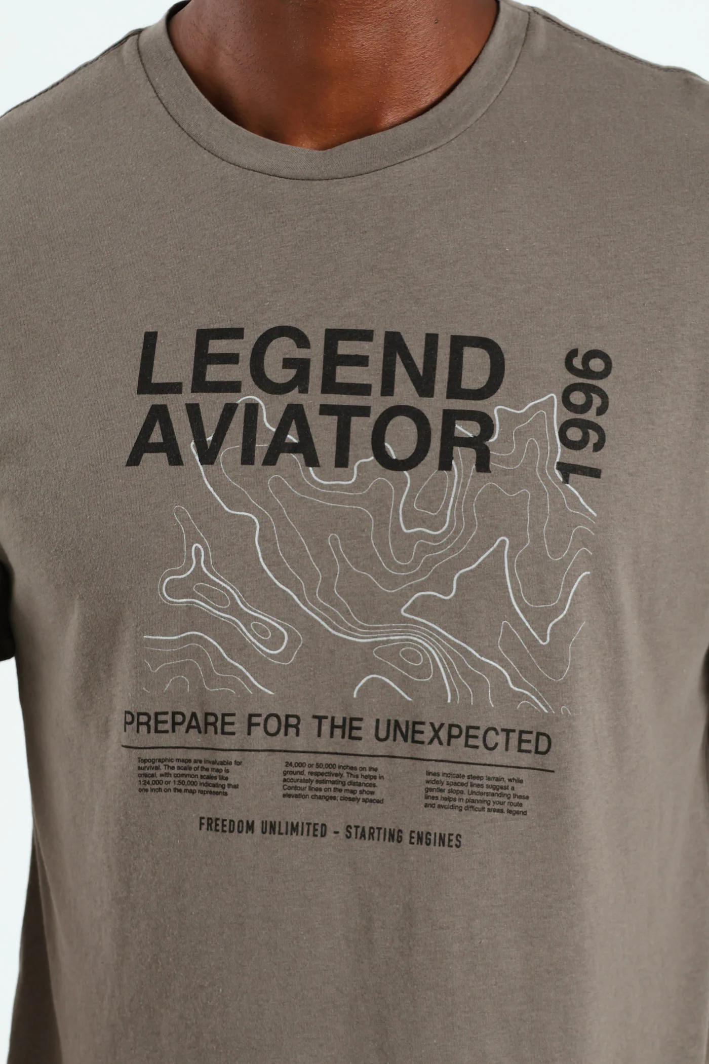 Gunmetal Legend Aviator Print Tee - Gunmetal - Image 5