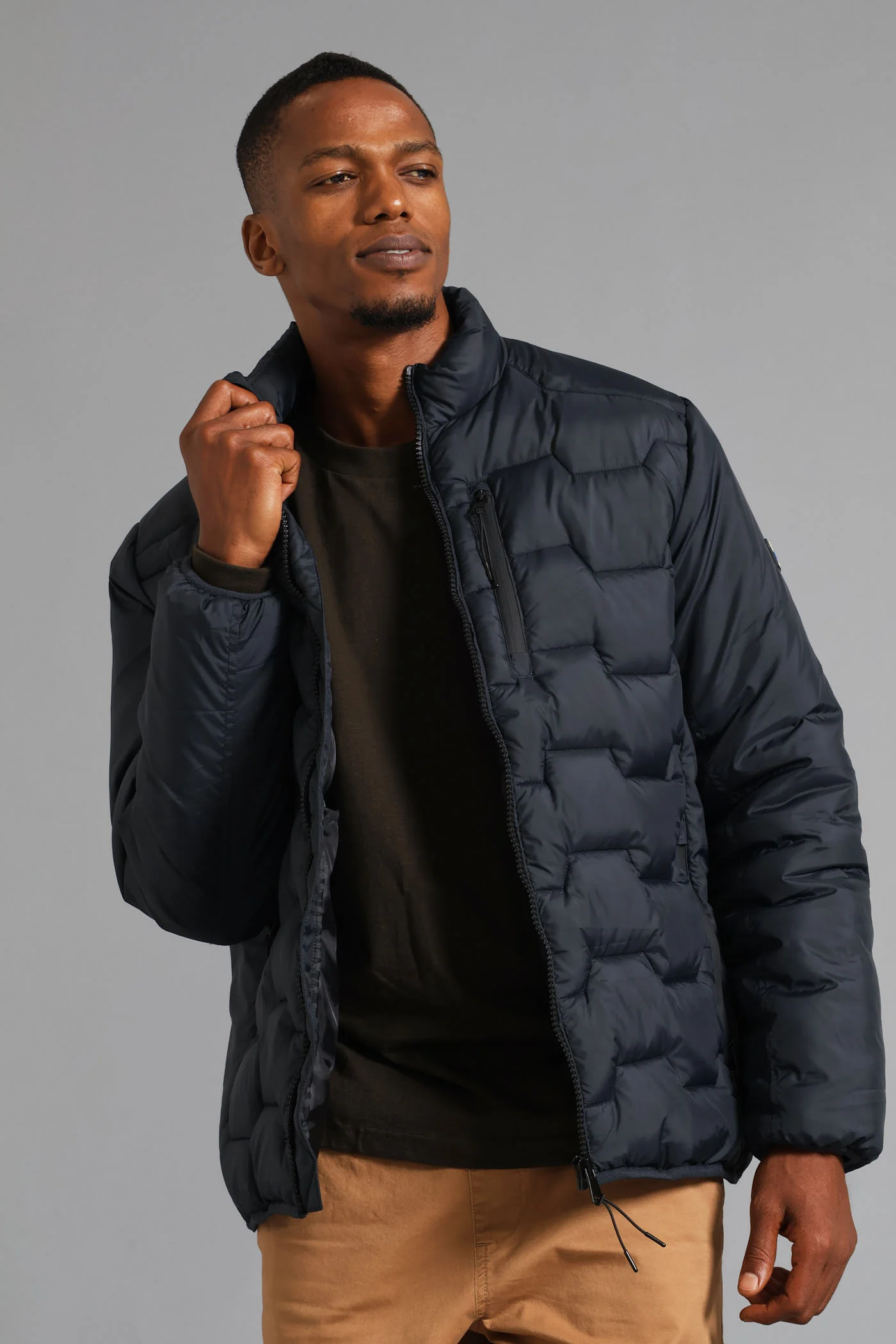 Gunmetal Panel Puffer Jacket - Gunmetal - Image 3