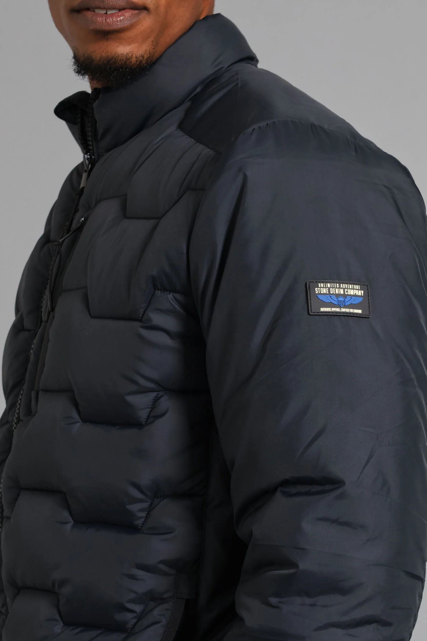 Gunmetal Panel Puffer Jacket - Gunmetal - Image 5