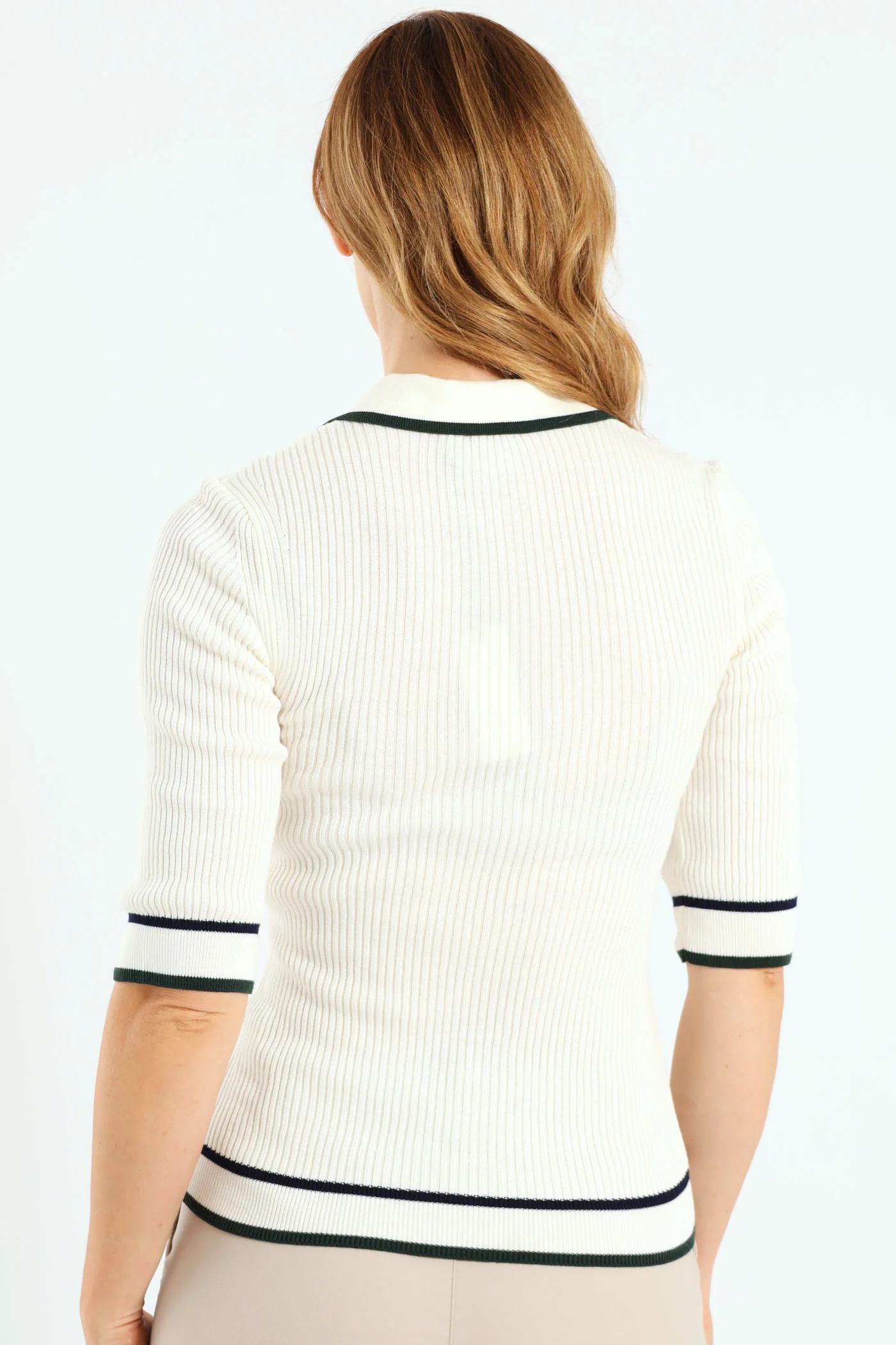 Gwen Knitted Golfer - Off White - Image 4