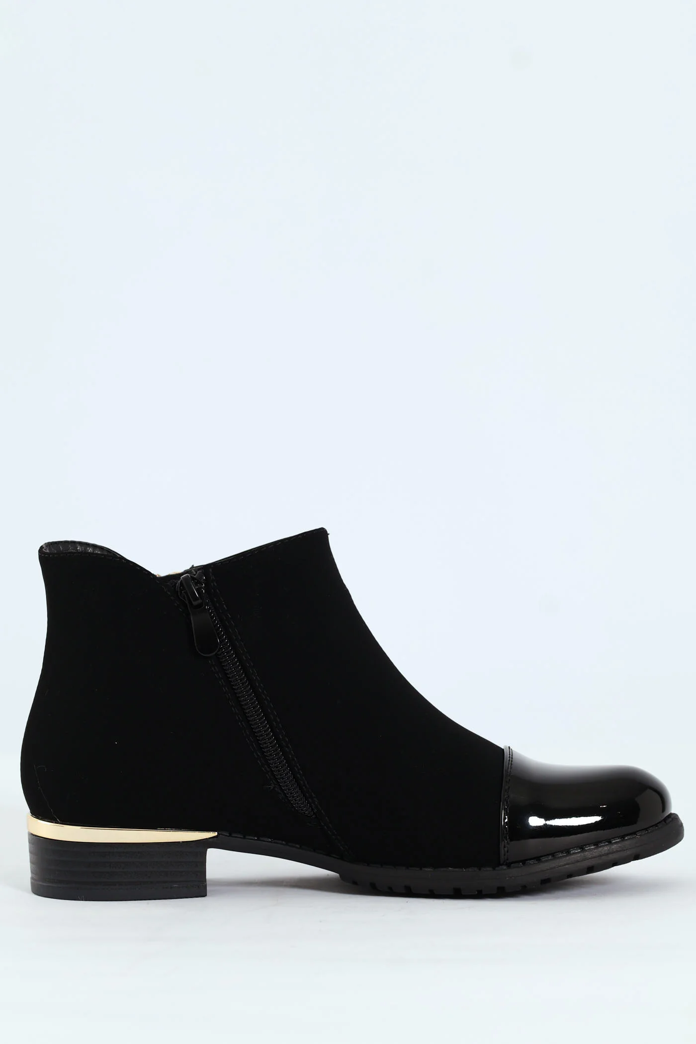 Hadar 1 Round Toe Zip Chelsea Boot - Black - Image 4