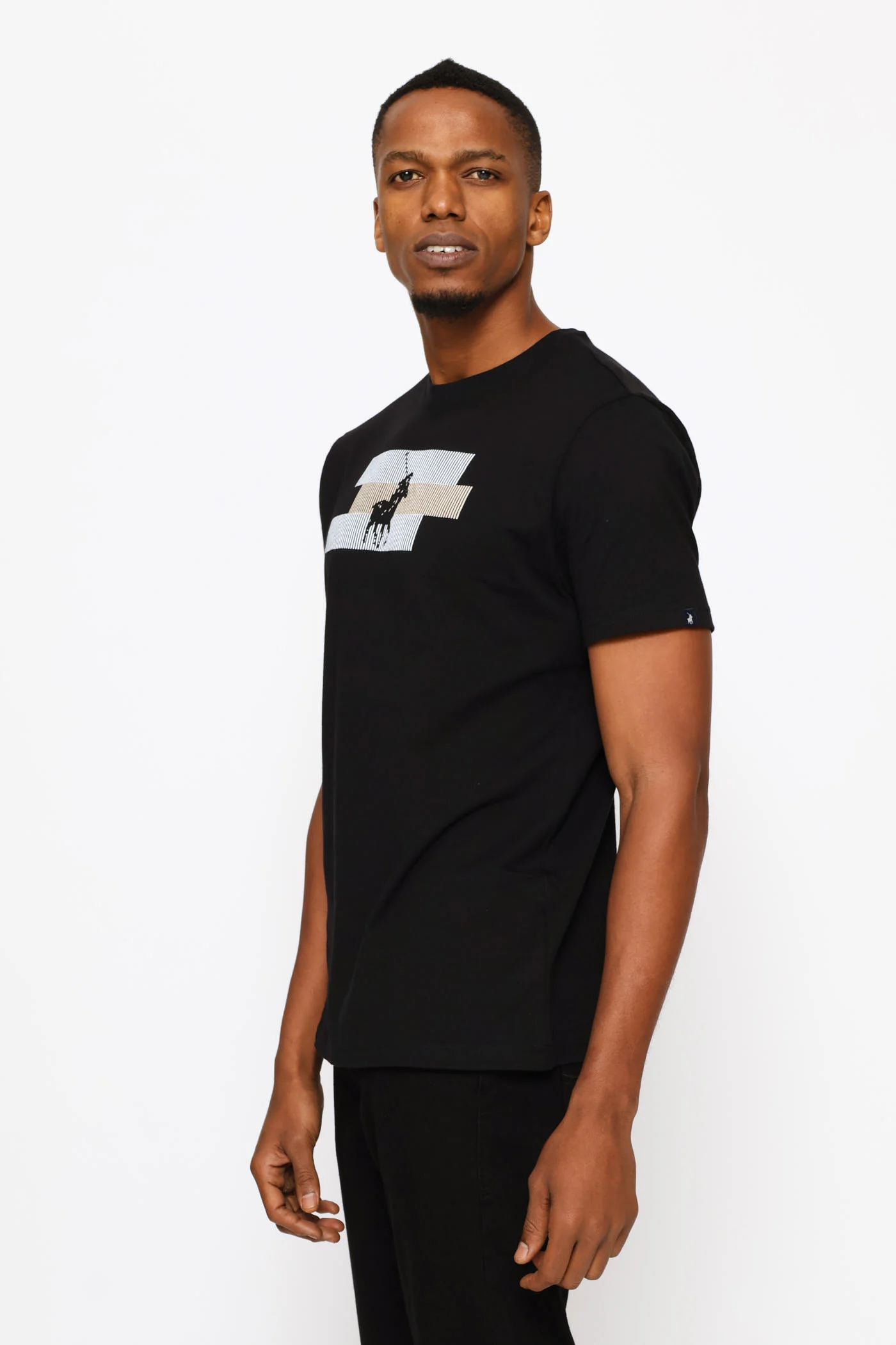 Hakeem Pony Printed Tee - Black - Image 3