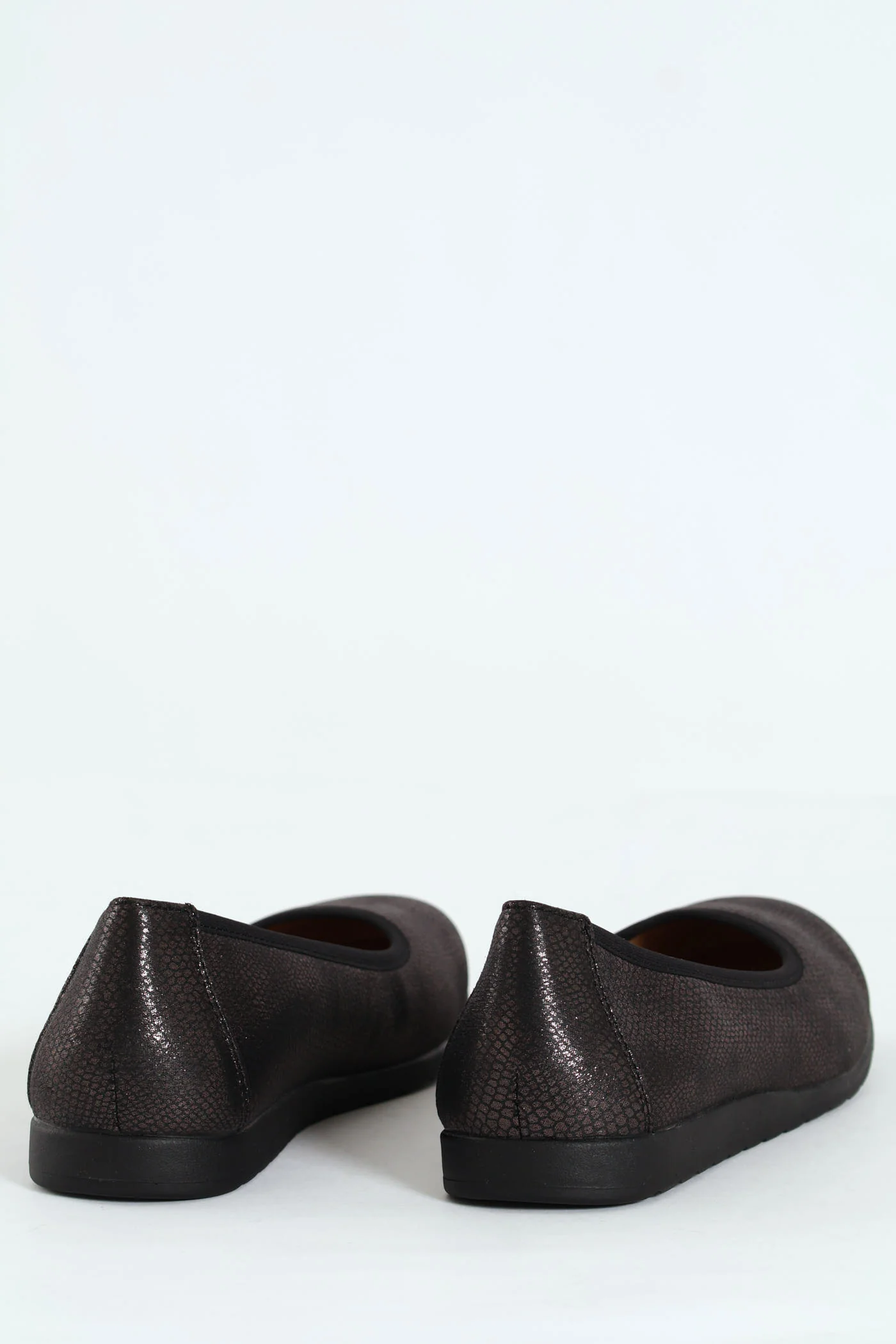 Halen Metalic Animal Elasticated Slip On - Black - Image 2