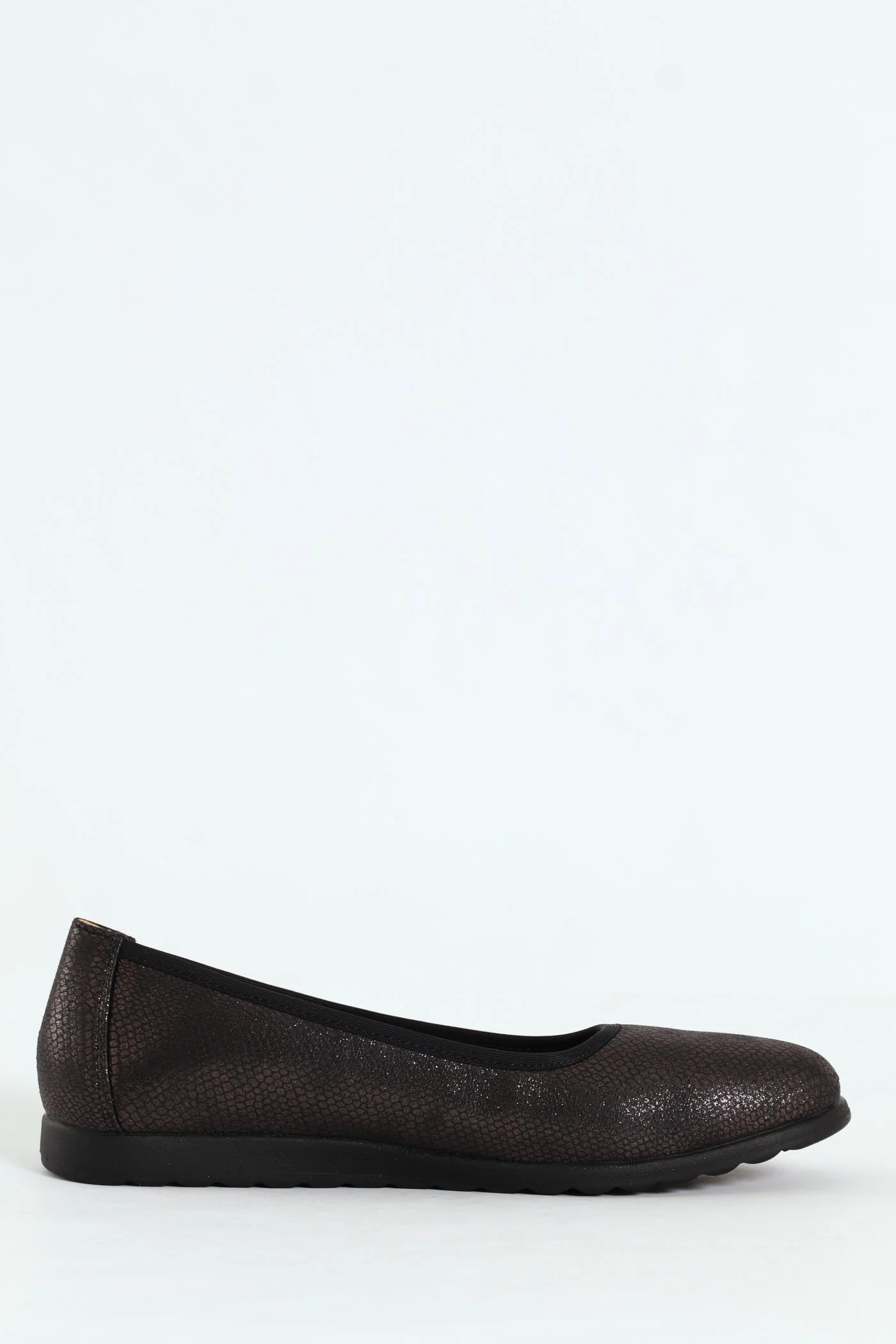 Halen Metalic Animal Elasticated Slip On - Black - Image 3