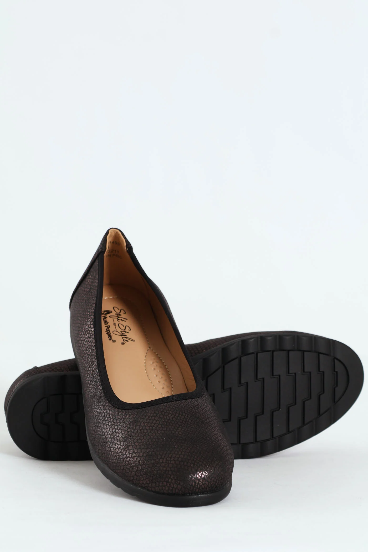 Halen Metalic Animal Elasticated Slip On - Black - Image 4