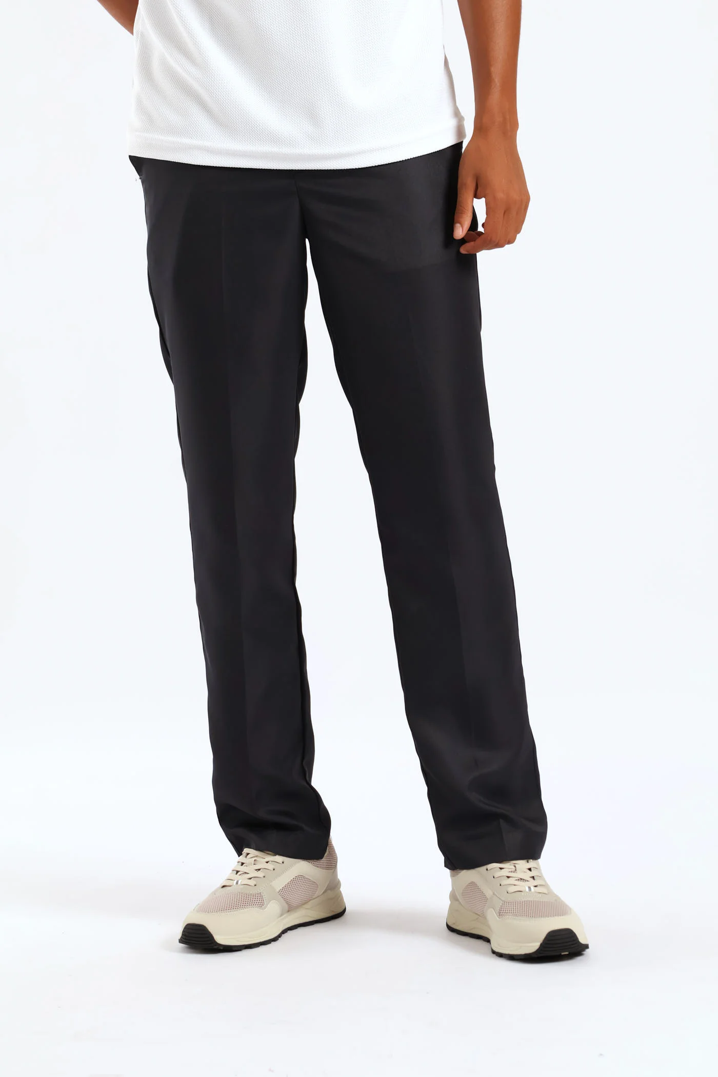 Half Elasticated Chino Trouser - Charcoal - Image 2
