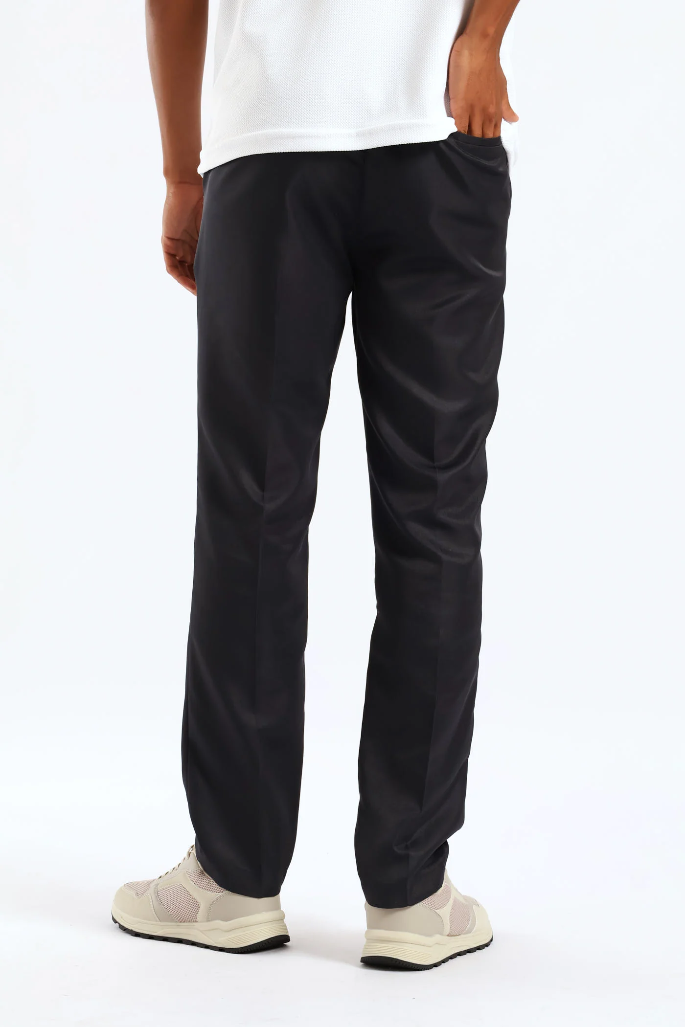 Half Elasticated Chino Trouser - Charcoal - Image 4