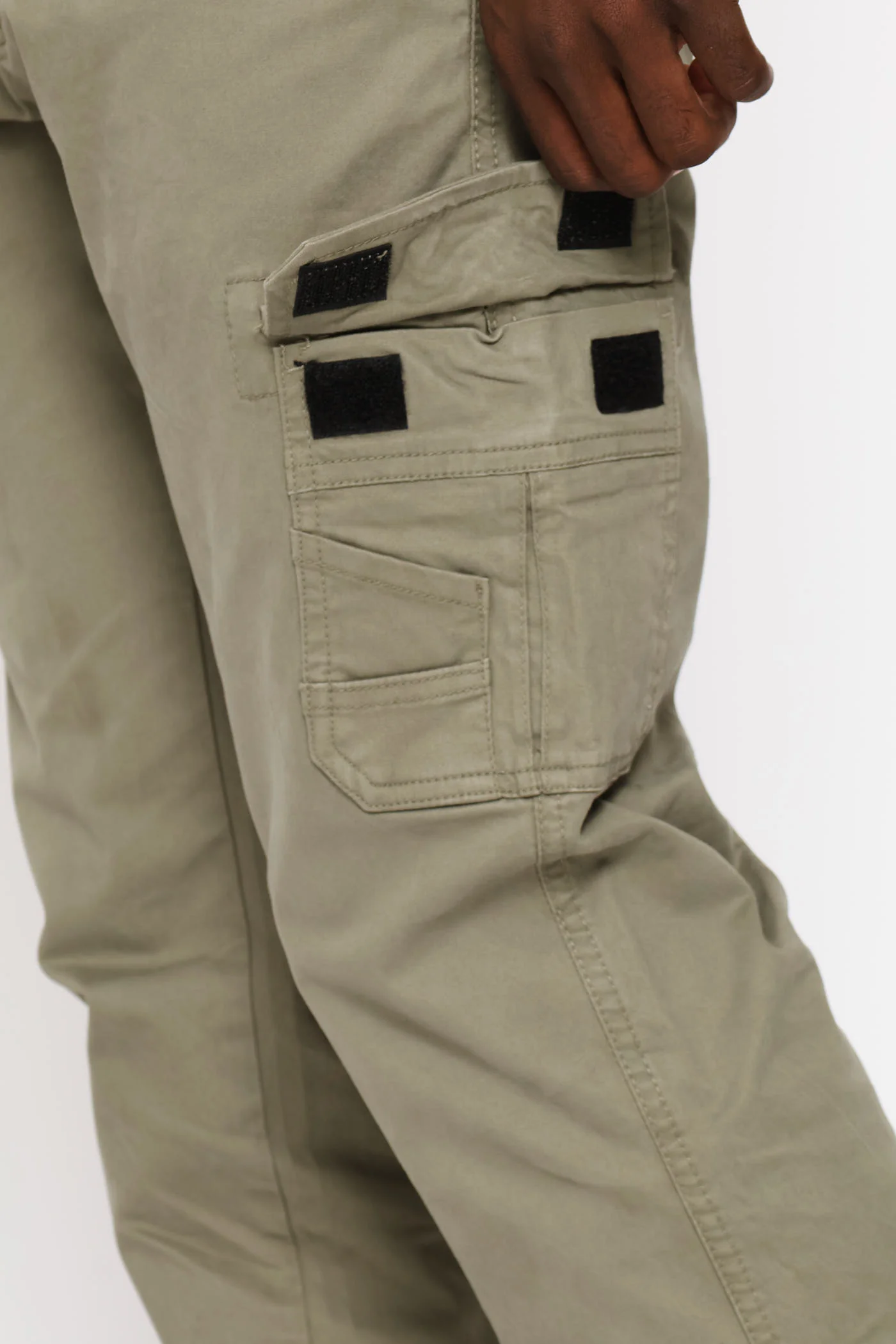 Half Elasticated Waistband Pant - Olive - Image 5