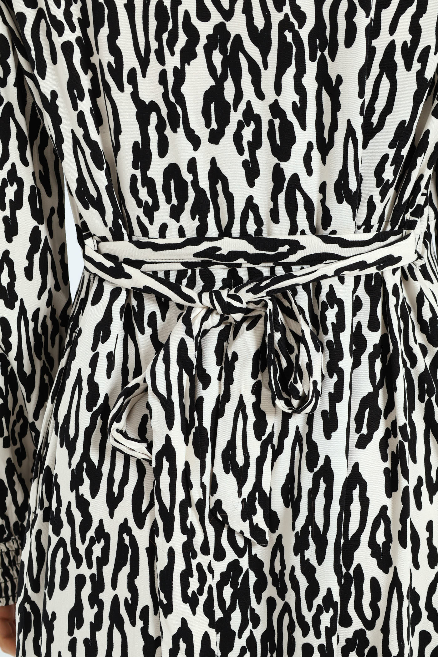 Half Placket Shirred Cuff Tiered Maxi Shirt Dress - Image 5