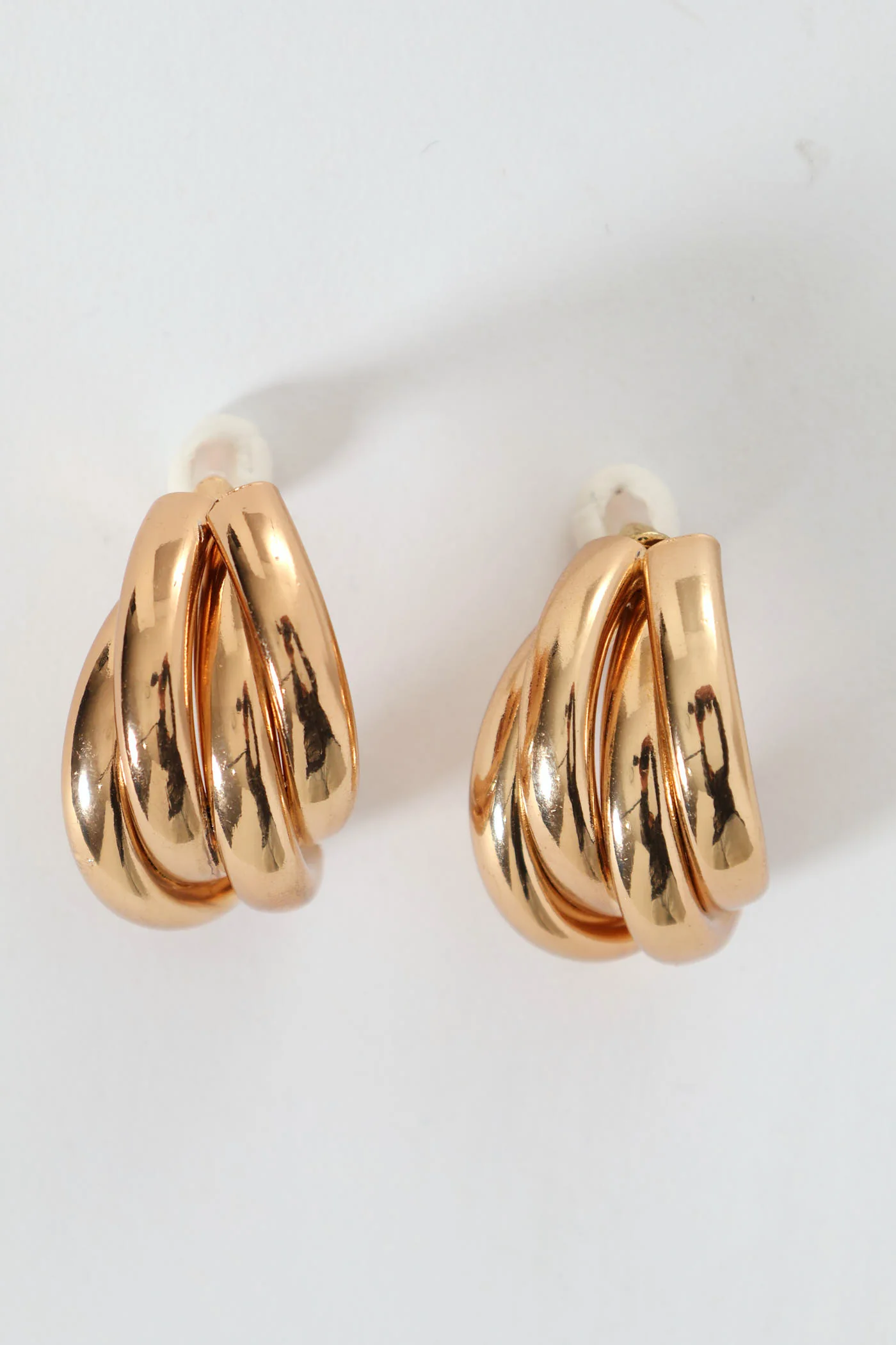 Half Ring Statement Earrings - Gold - Image 2