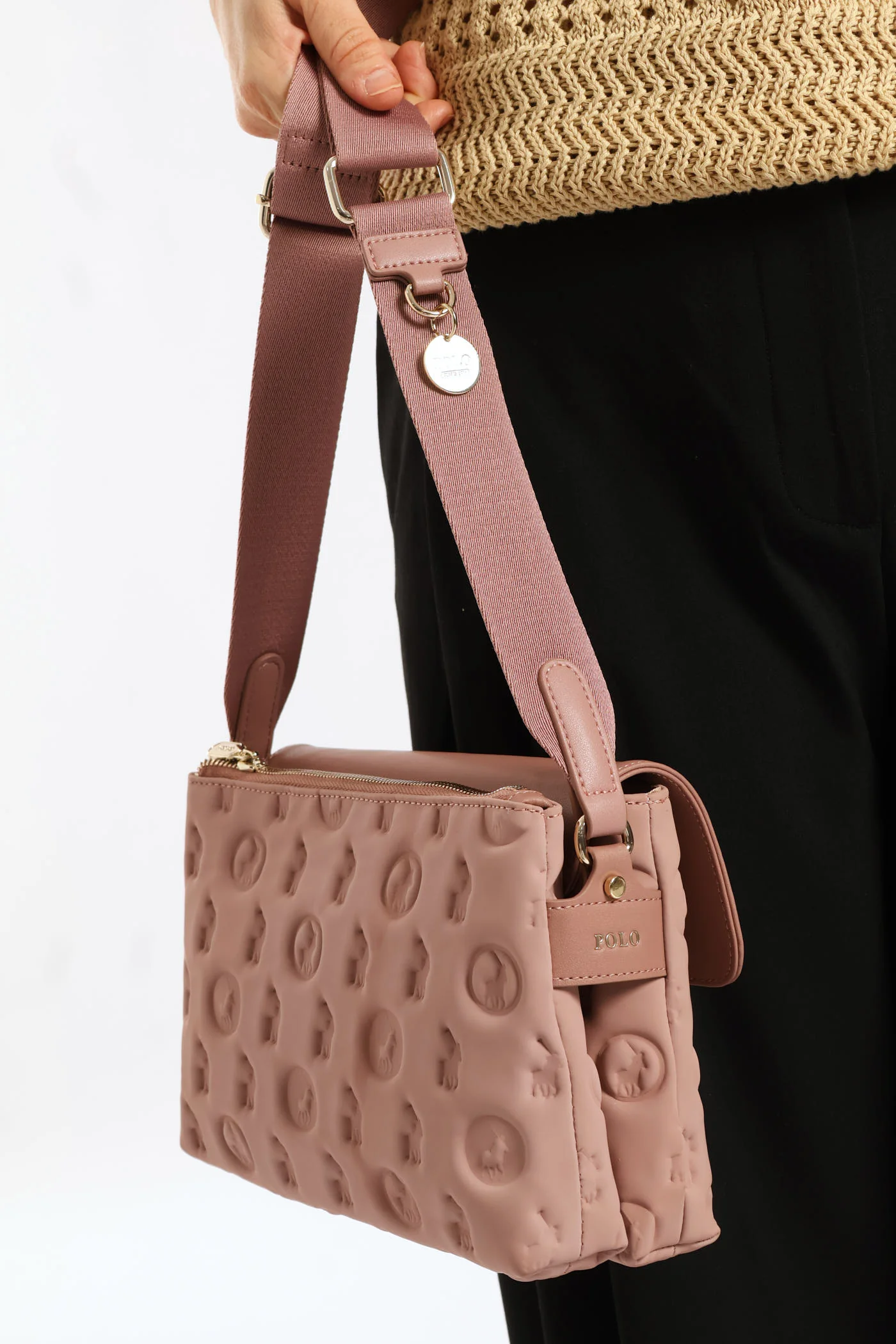 Halo Flapover Multi Sling Bag - Blush - Image 2