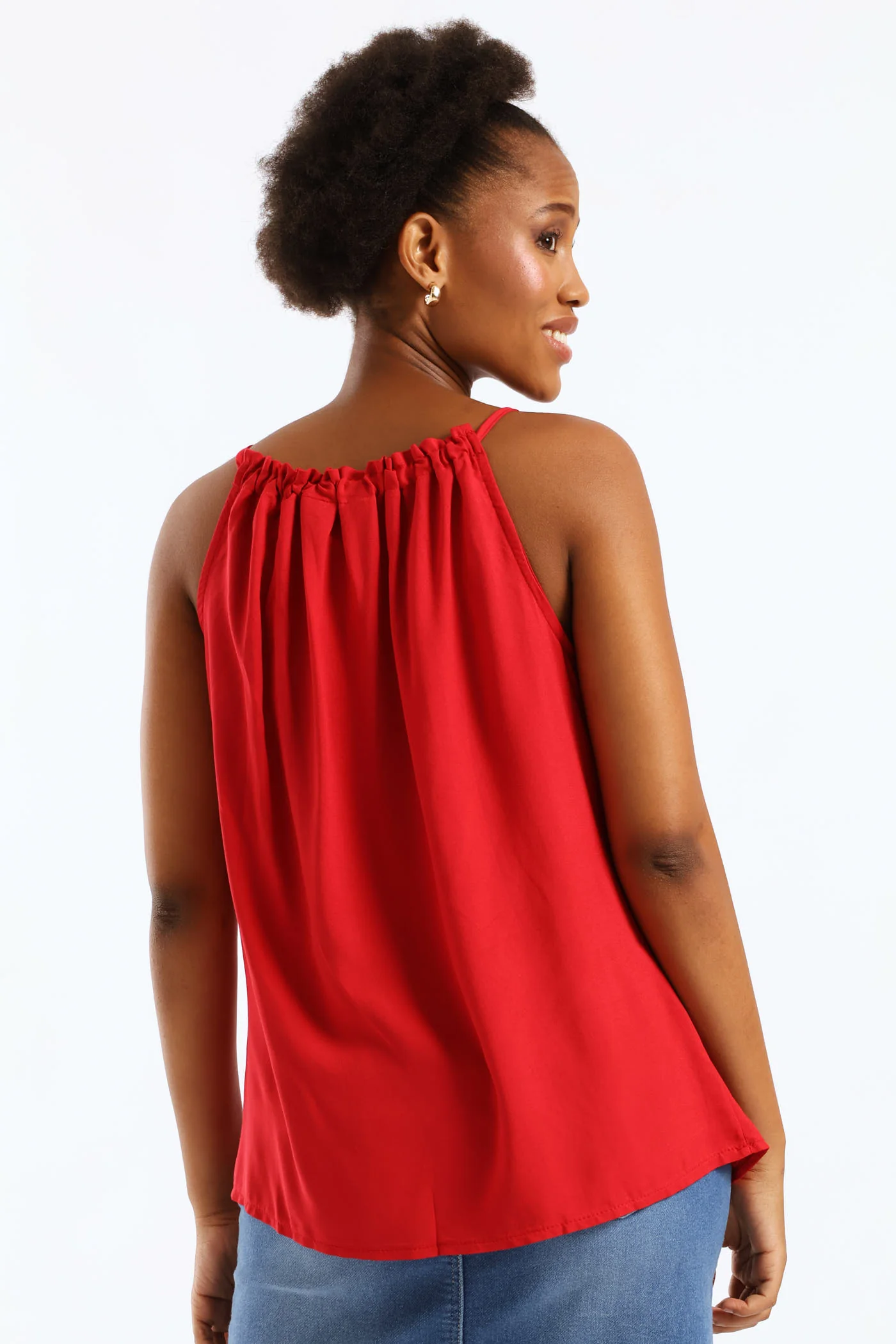 Halter Swing Cami Top - Red - Image 2
